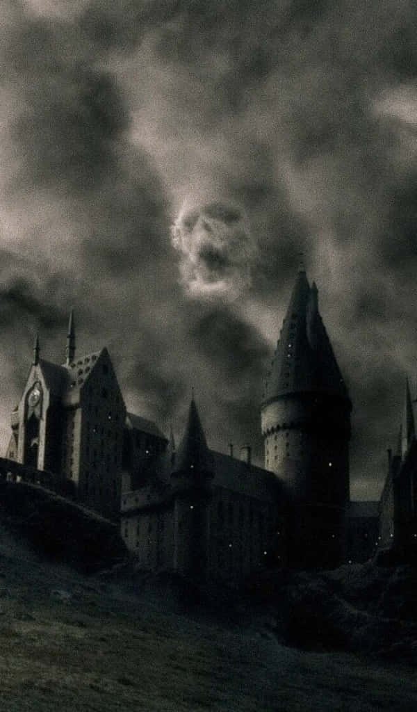 Explore The Magical World Of Harry Potter In Black And White Background
