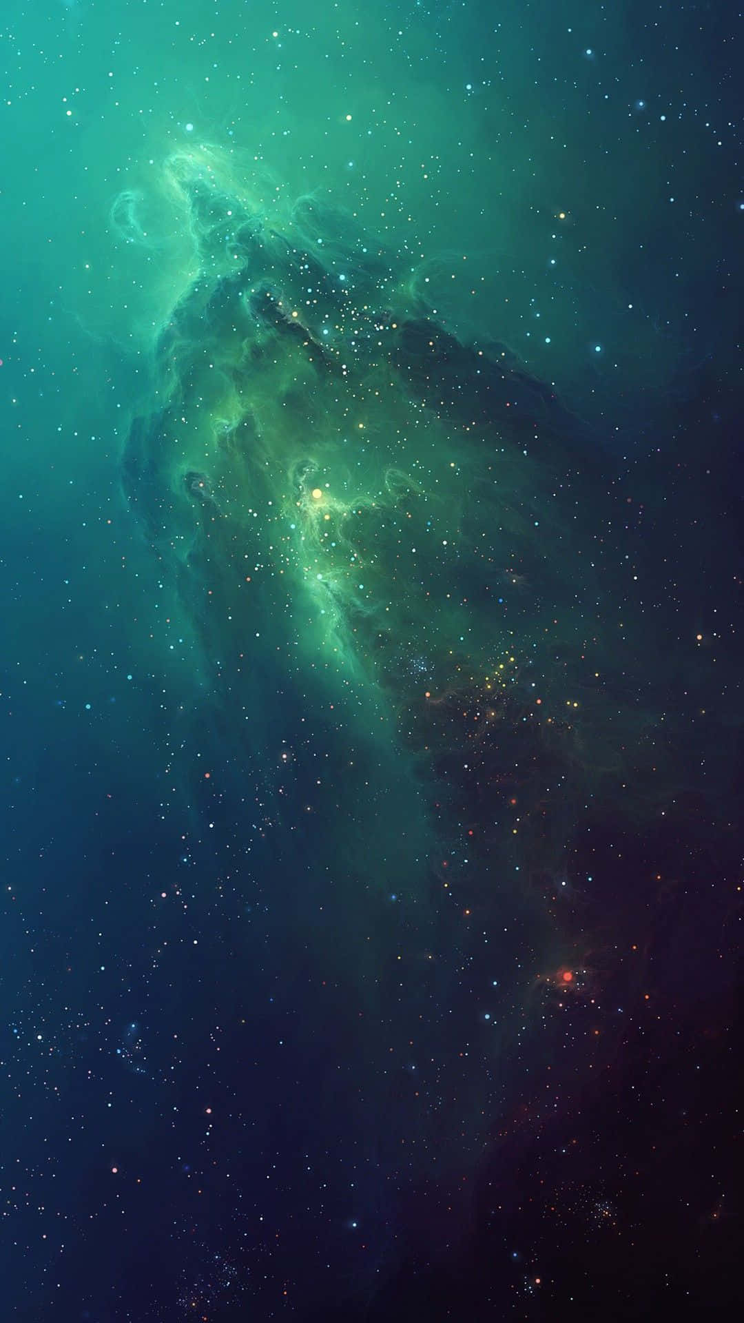 Explore The Majestic Beauty Of The Green Galaxy Background