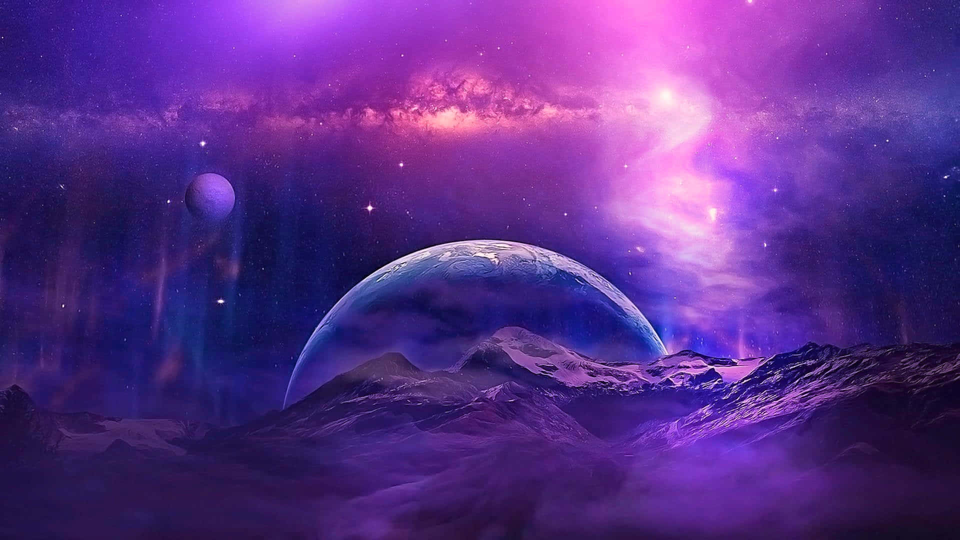 Explore The Mysteries Of The Galaxy Planet Background