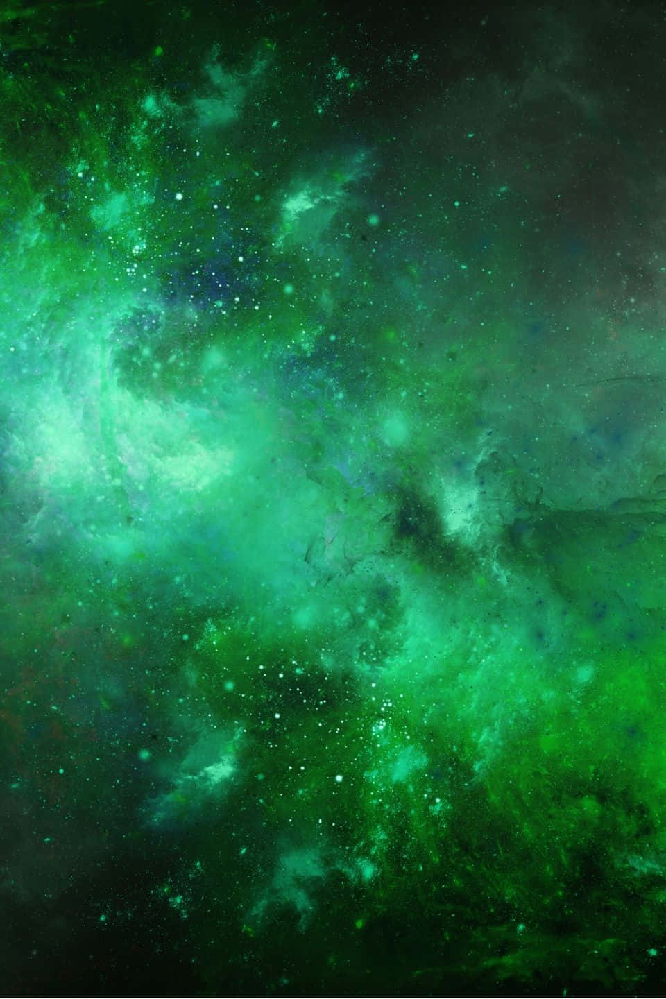 Explore The Mysterious And Infinity Depths Of The Green Galaxy Background