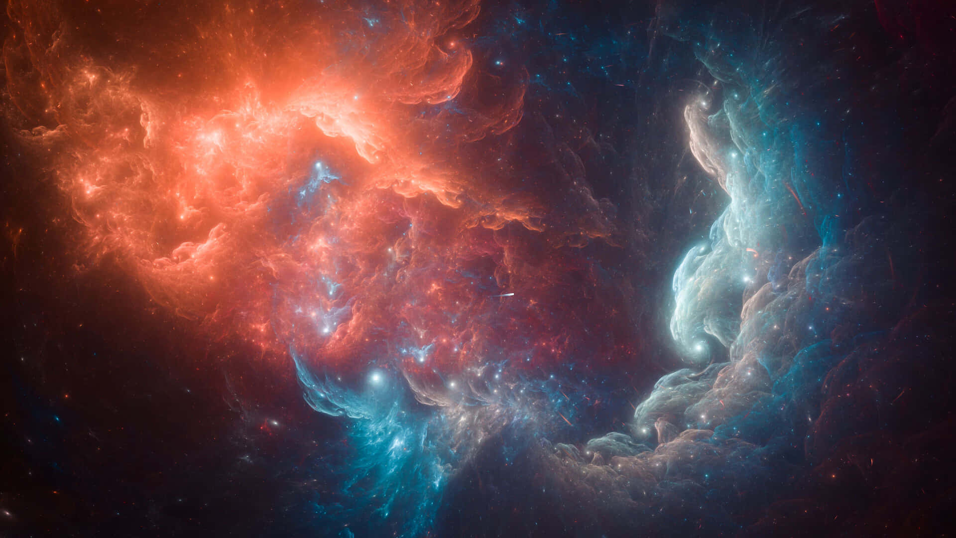 Explore The Mysterious Depths Of Outer Space In Mesmerizing Shades Of Red Background