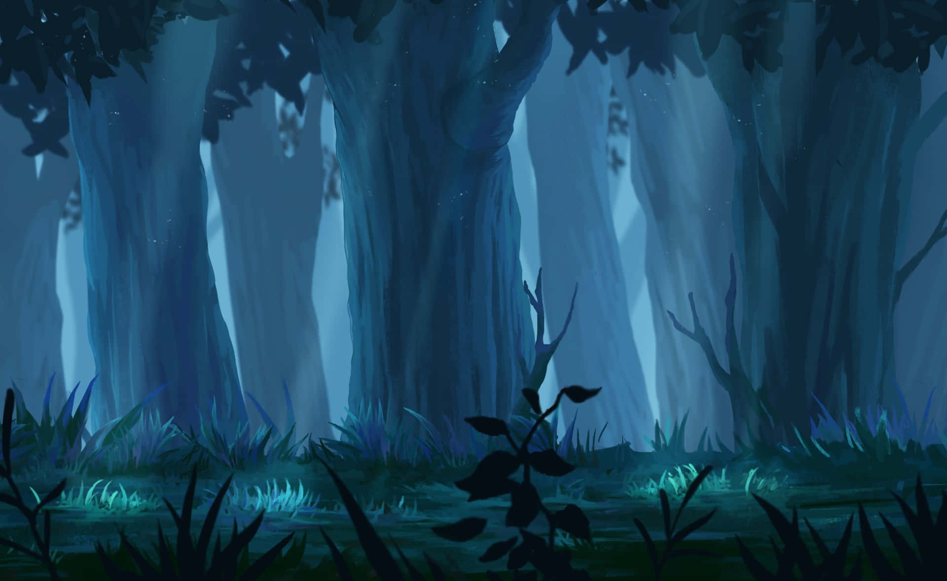 Explore The Mystical Anime Forest Background