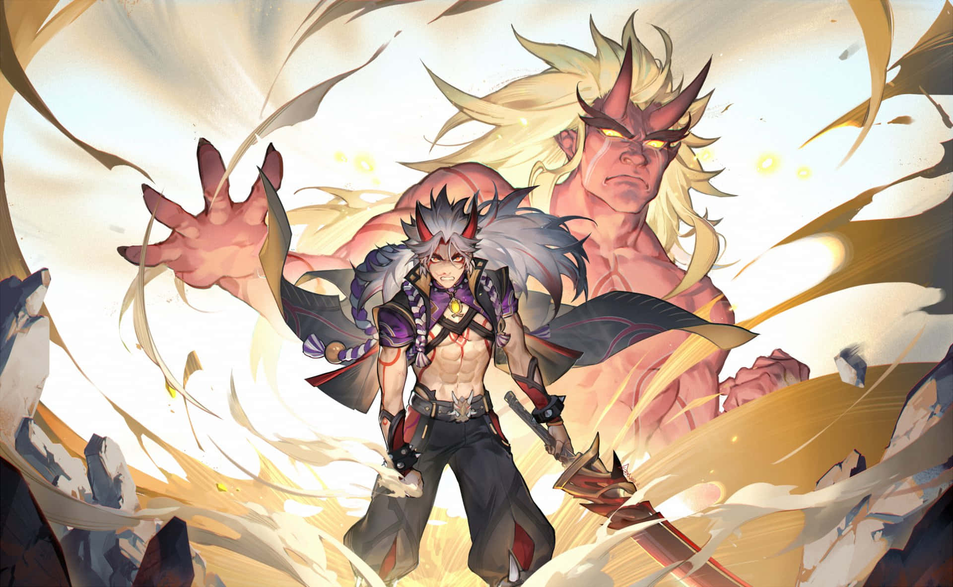 Explore The Mystical World Of Teyvat With Itto And His Friends!