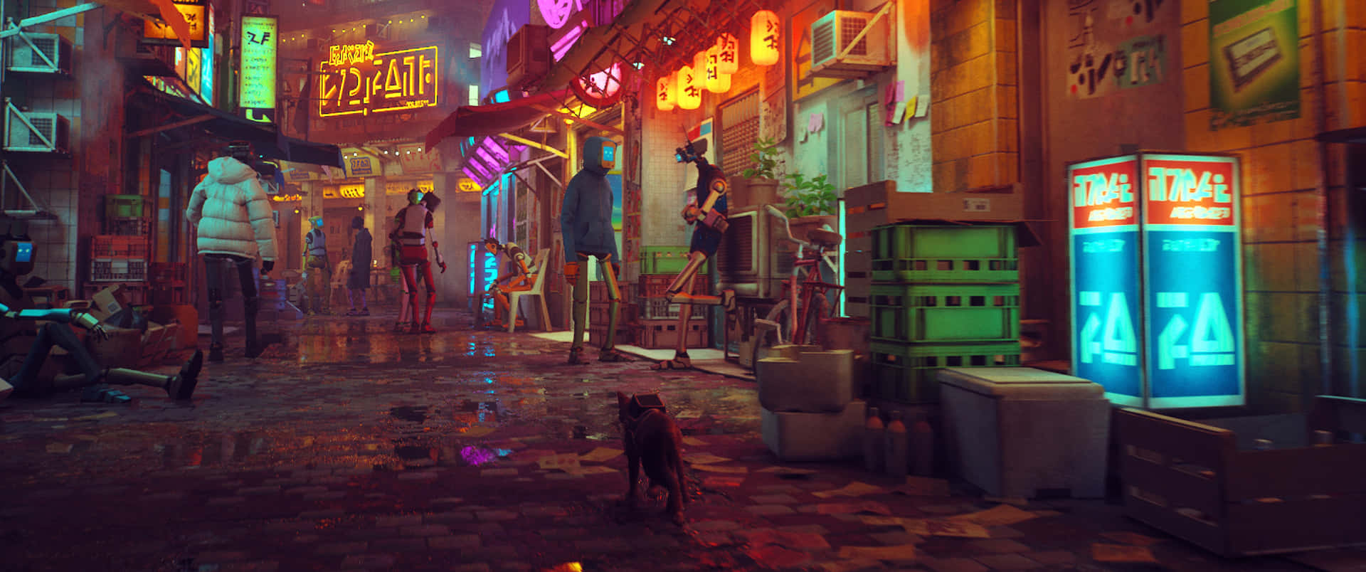 Explore The Neon-drenched Cityscape Of Cyberpunk Background