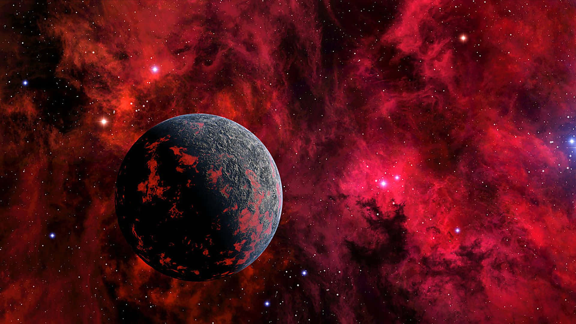 Explore The Red Space Background