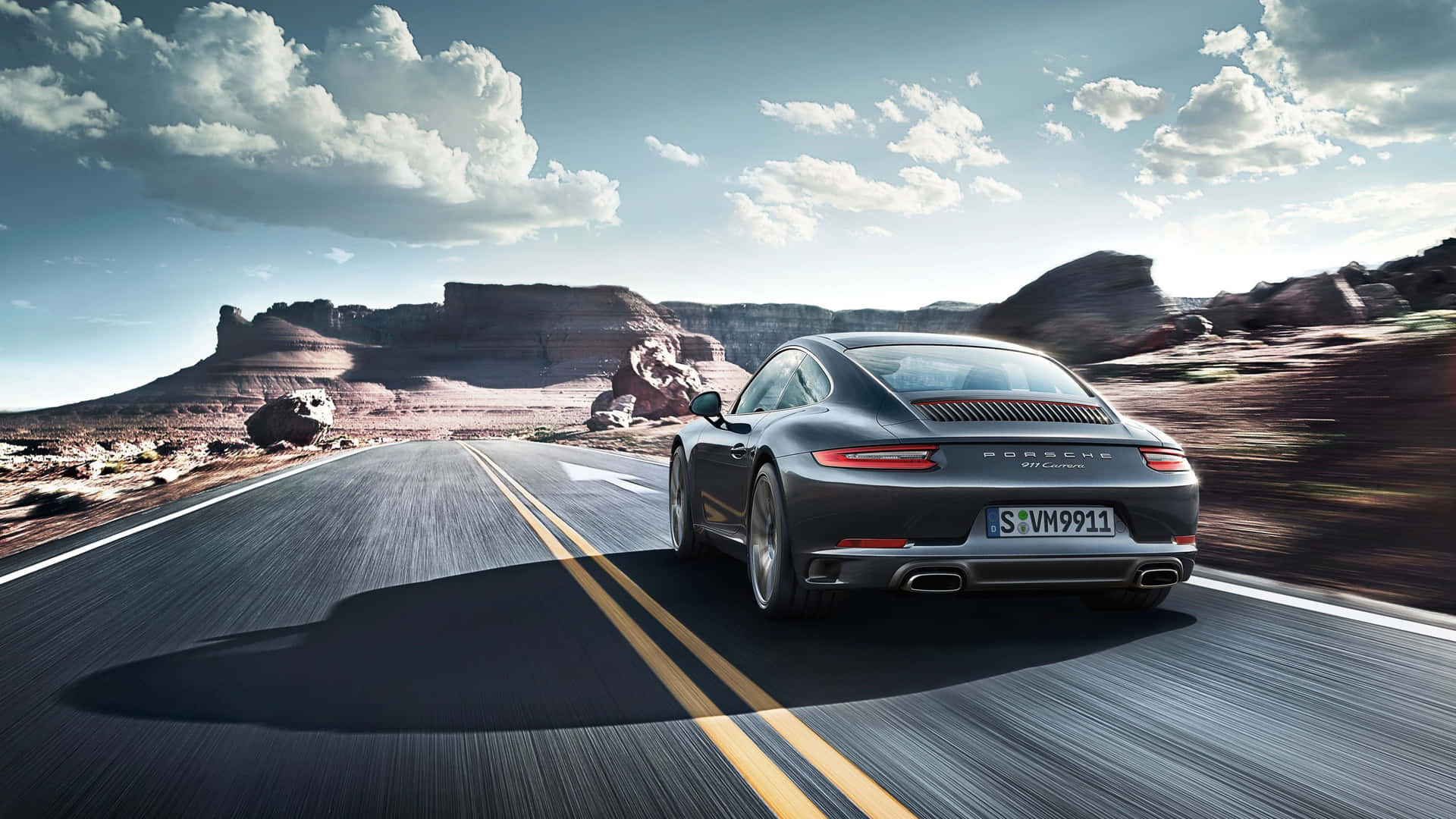 Explore The Road In A Rugged Porsche Background
