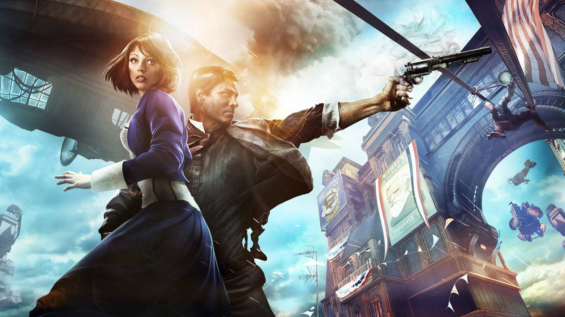 Explore The Soaring Heights Of Columbia In Bioshock Infinite On Your Desktop Background