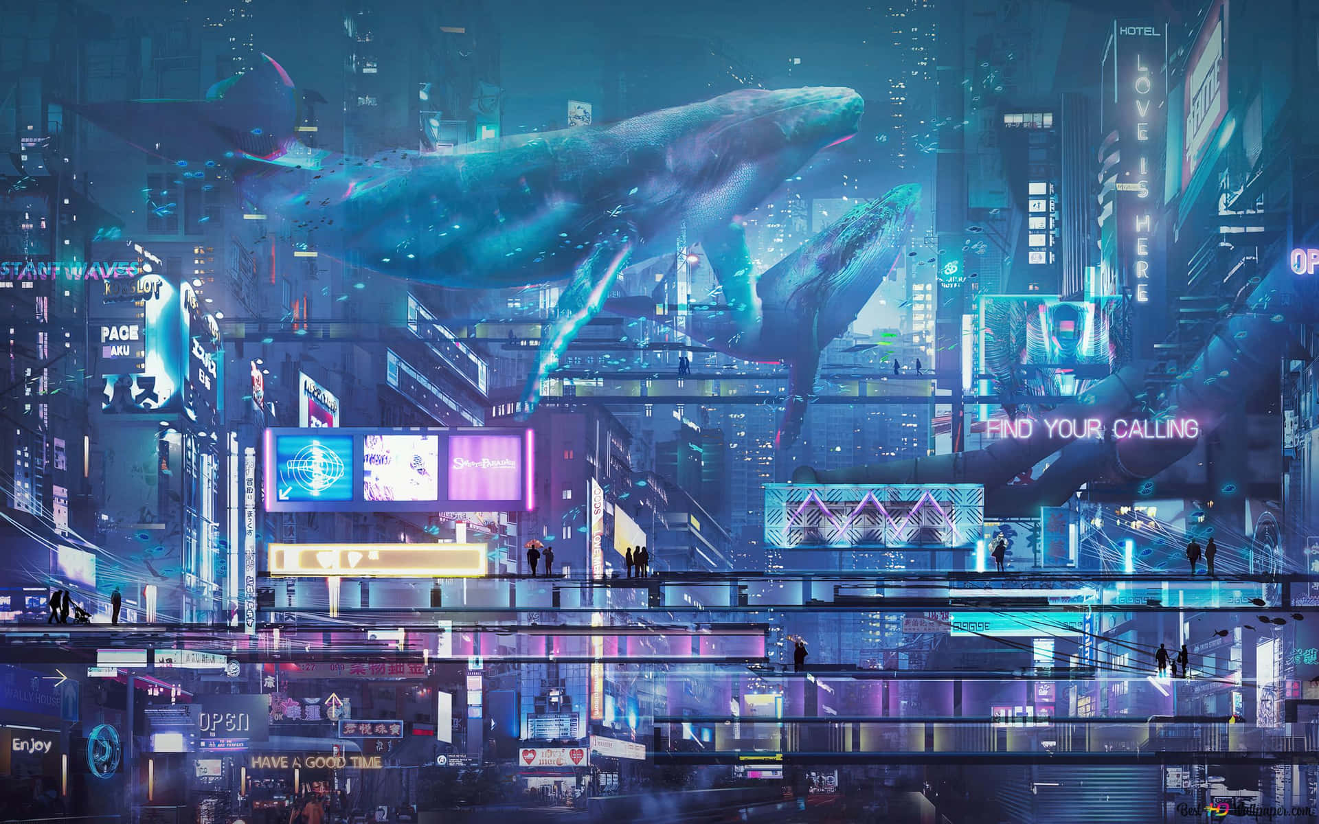 Explore The Sprawling Cyberpunk City Of Night City! Background