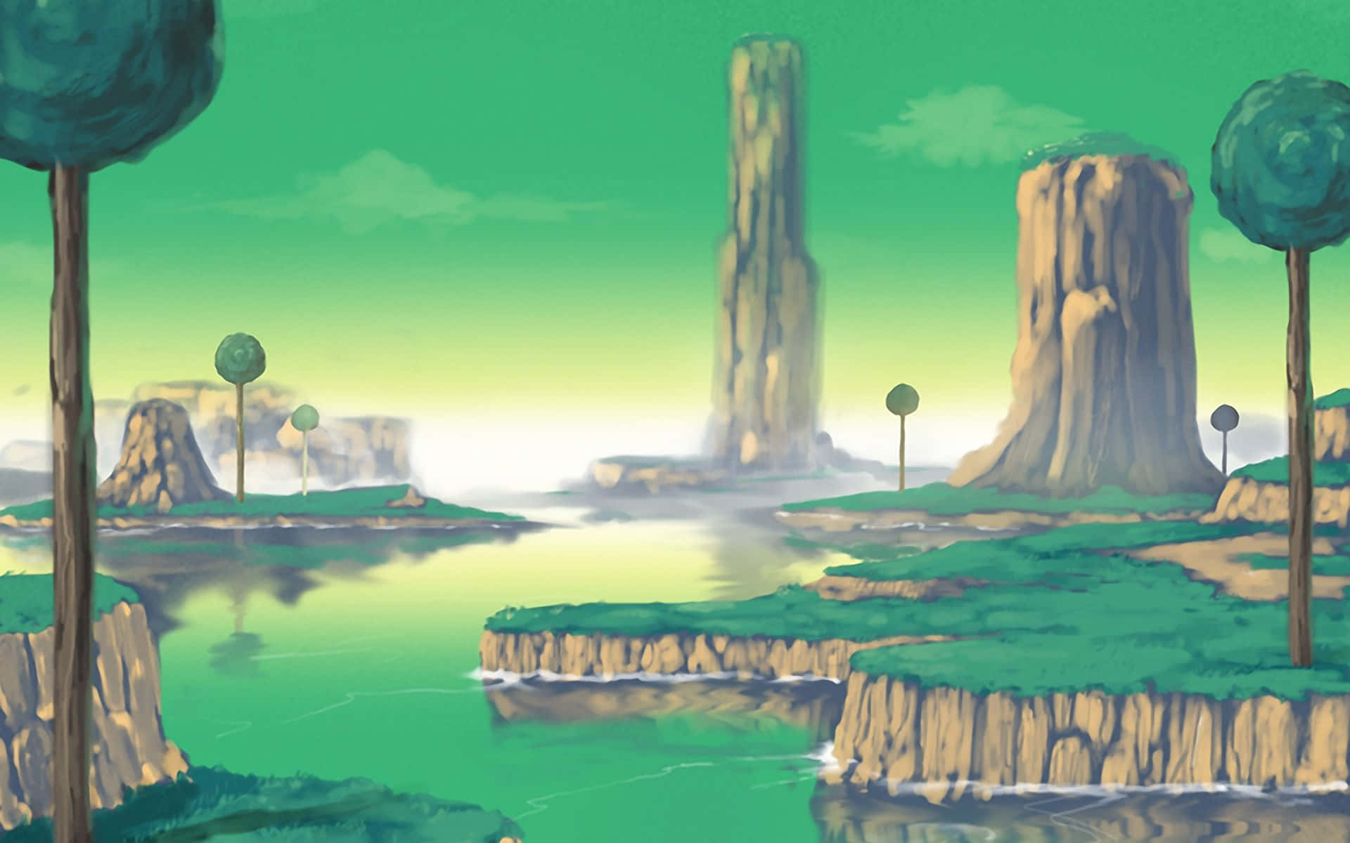 Explore The Stunning Landscape Of Dragon Ball Background