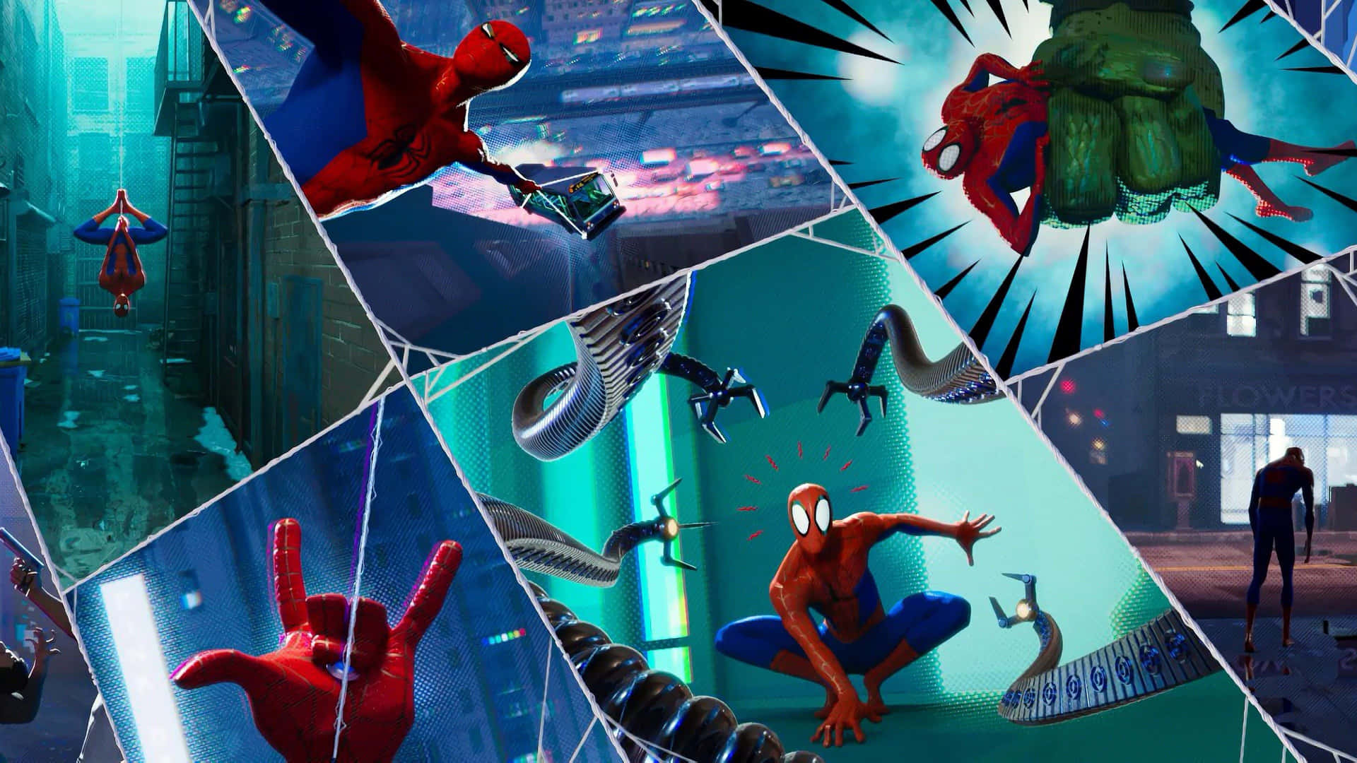 Explore The Thrilling Multiverse With Spider Man In Spider-man: Into The Spider-verse 4k.