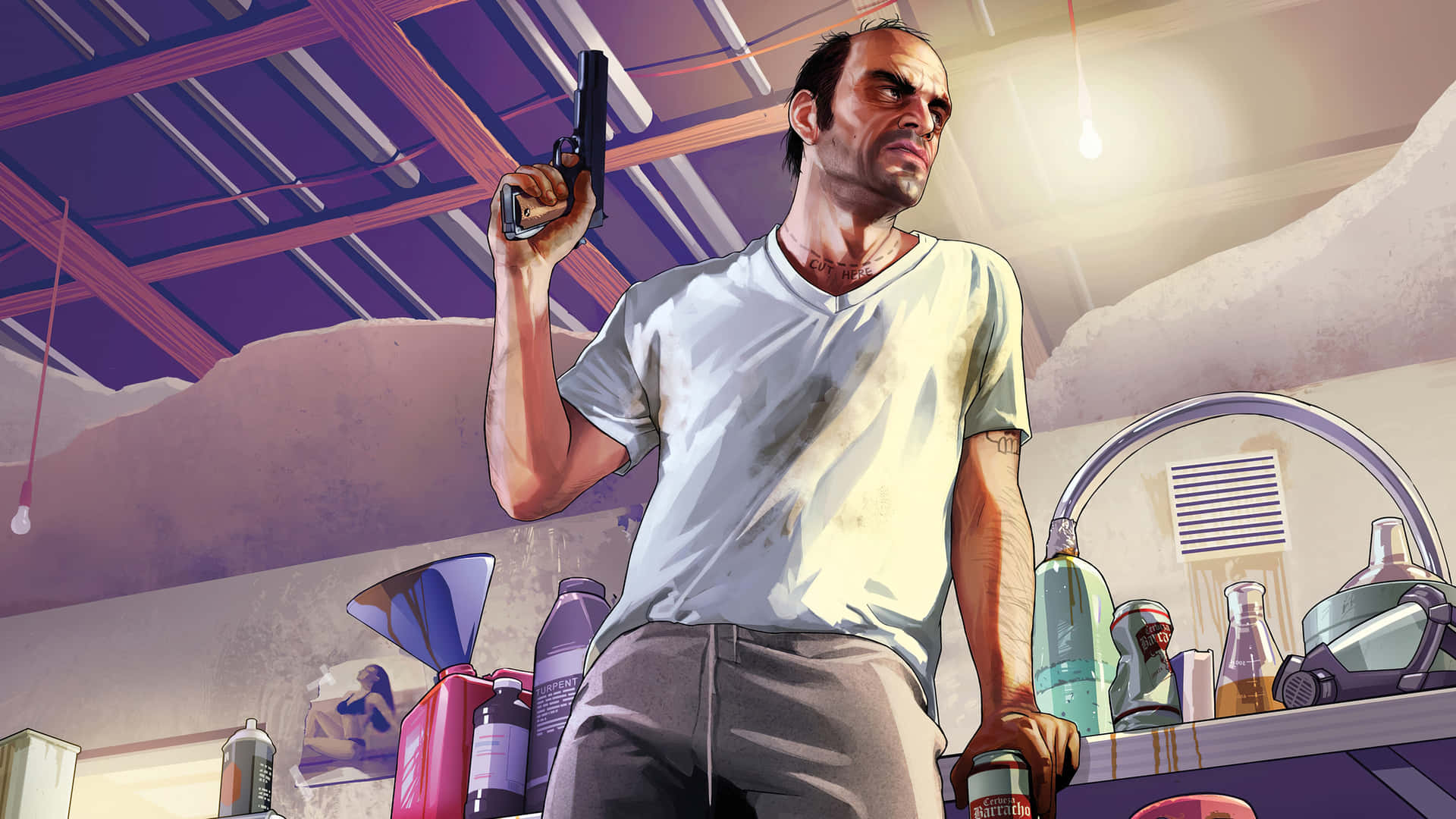 Explore The Thrilling World Of Grand Theft Auto V In Stunning 4k Resolution Background