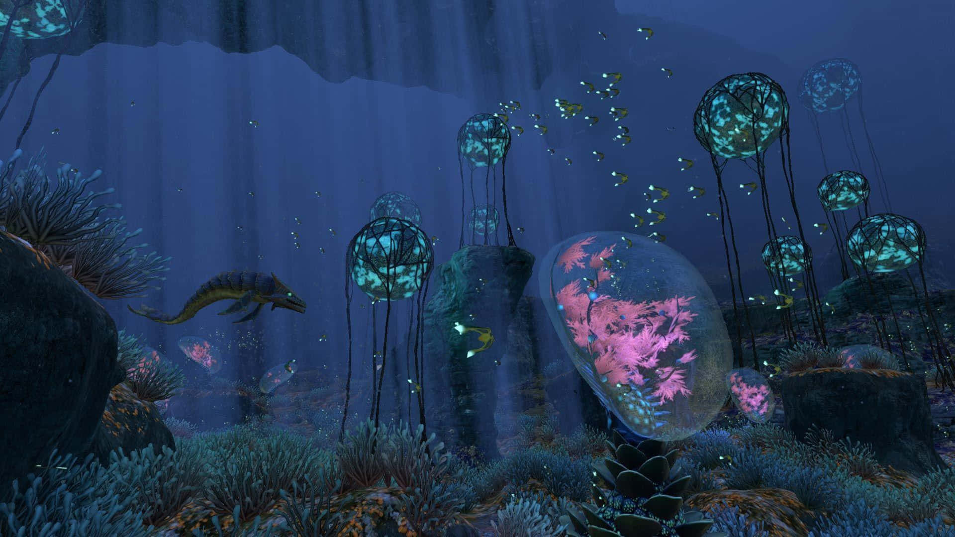 Explore The Underwater World Of Subnautica 4k Background