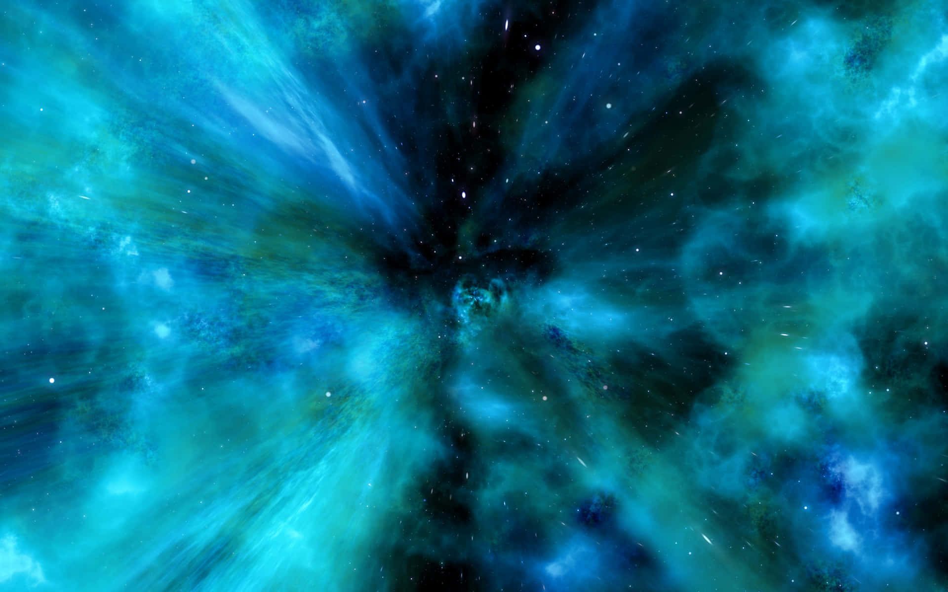 Explore The Universe And Get Lost In The Splendid Cosmic Abundance Of The Green And Blue Galaxy Background