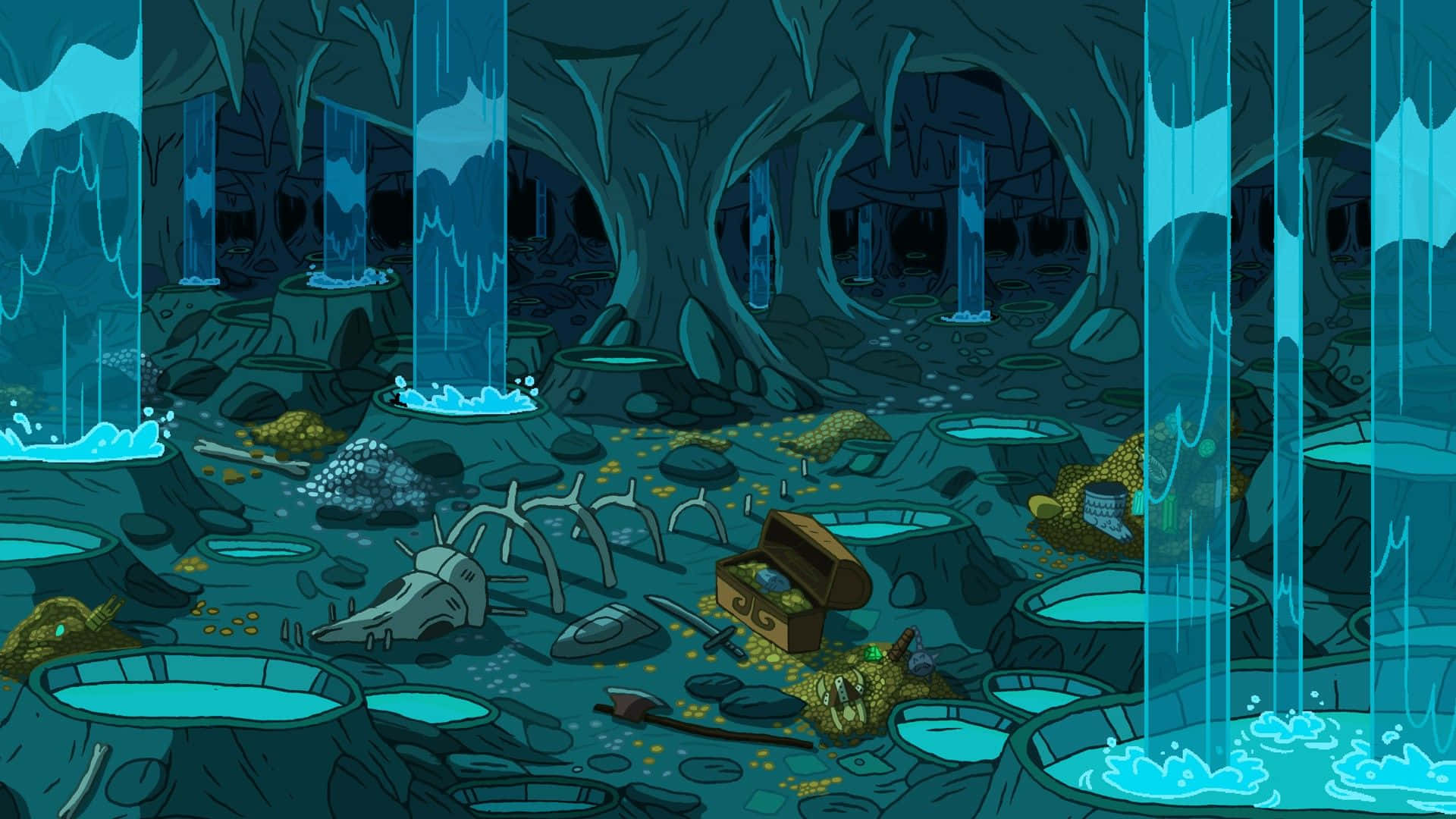 Explore The Unknown With Adventure Time Landscape Background
