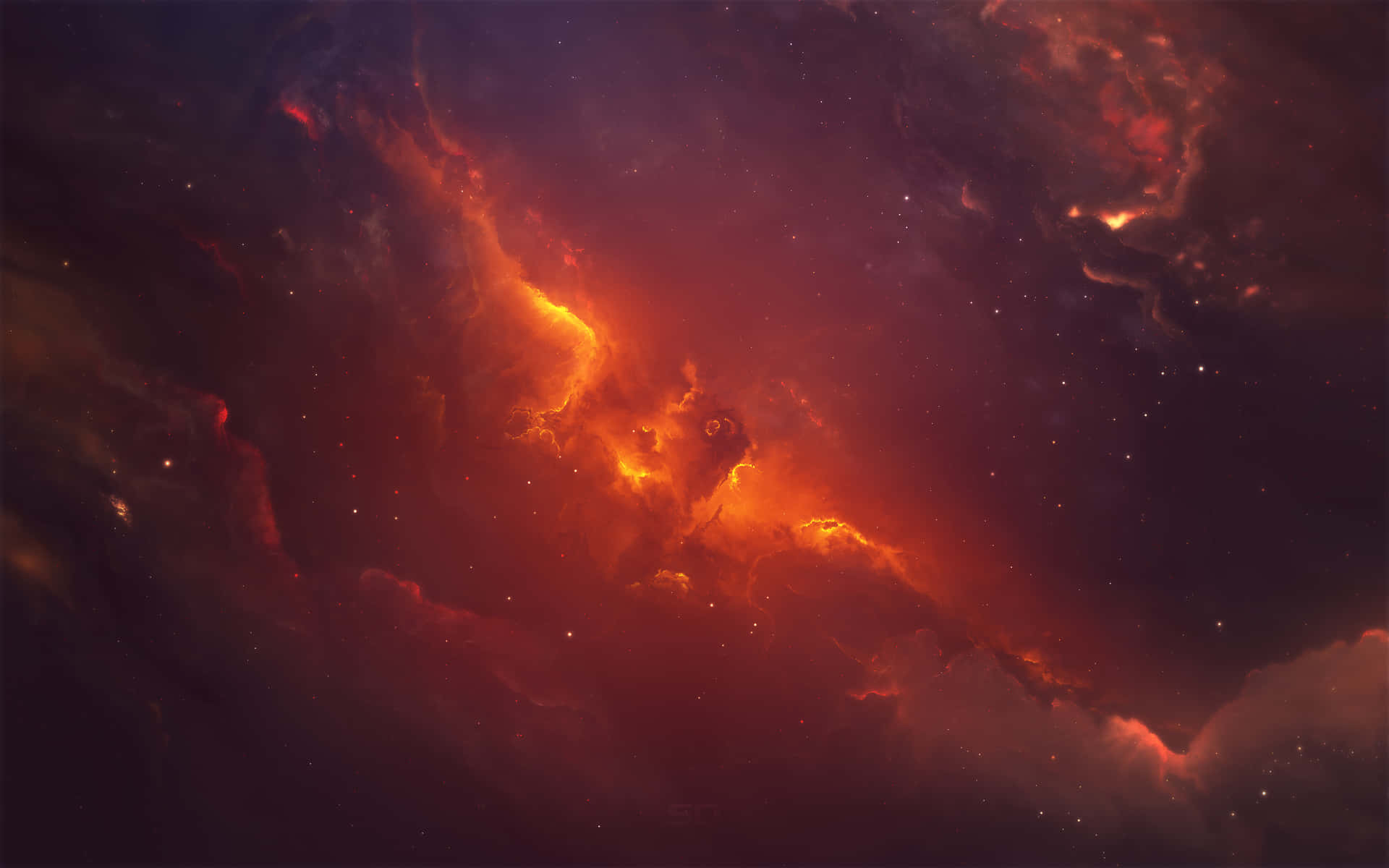 Explore The Vast Cosmic Jungles Of Red Space Background