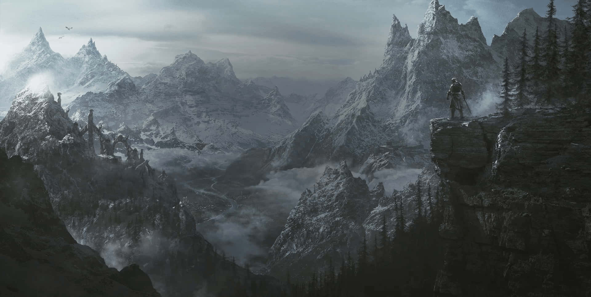 Explore The Vast, Magnificent Land Of Skyrim Background