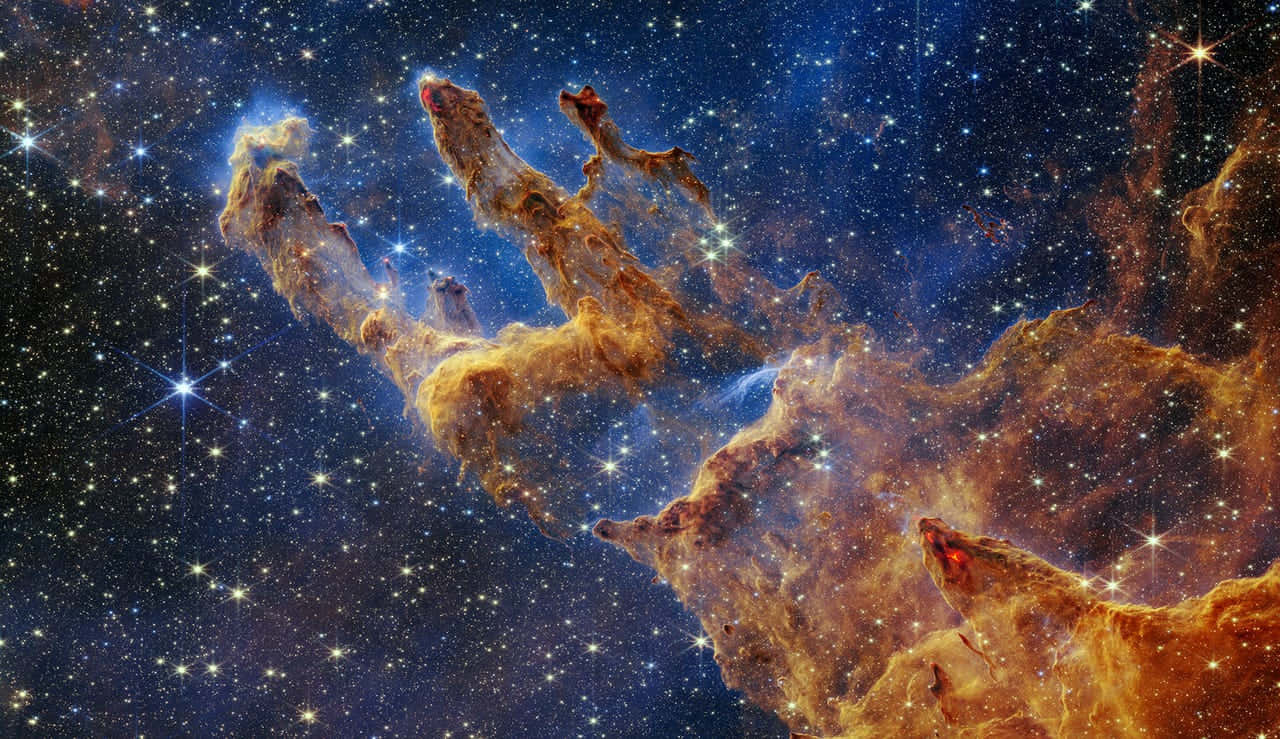 Explore The Vastness Of The Universe With You Are Here Galaxy Background