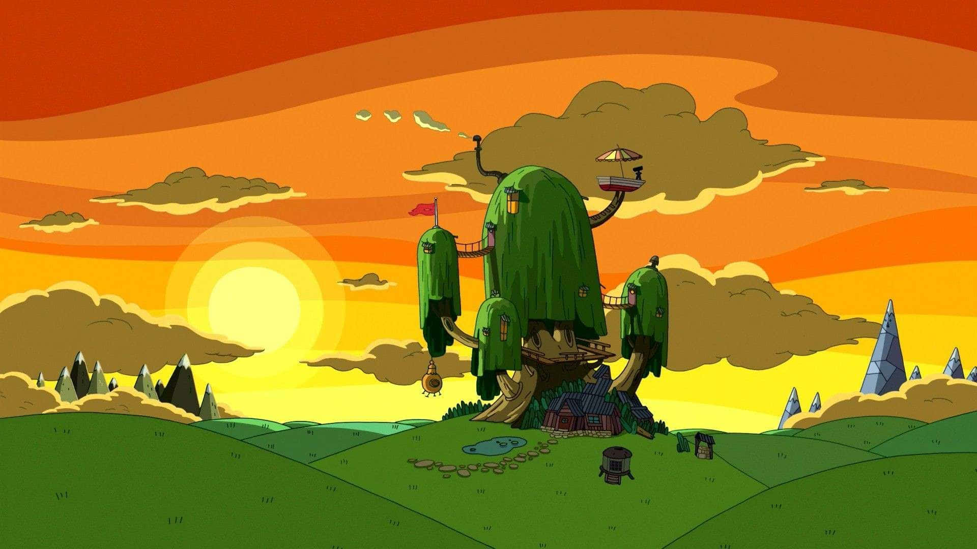 Explore The Vibrant Land Of Adventure Time Background