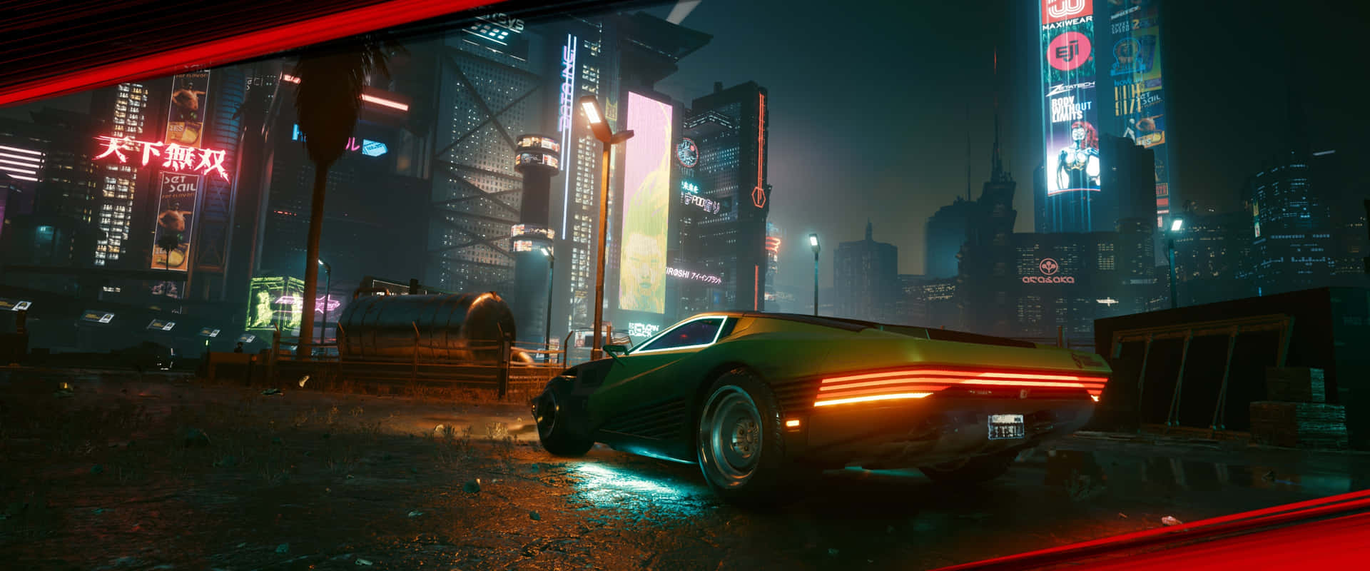 Explore The Vibrant Nightlife Of Cyberpunk's Night City Background