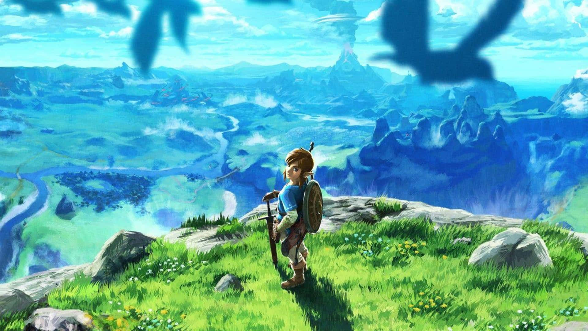 Explore The Wilds Of Hyrule In The Spectacular Zelda Breath Of The Wild Background