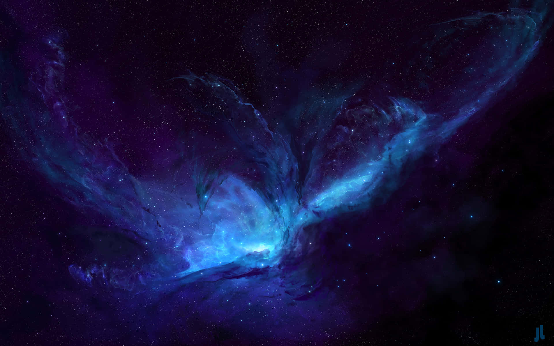 Explore The Wonder Of The Cool Blue Galaxy Background