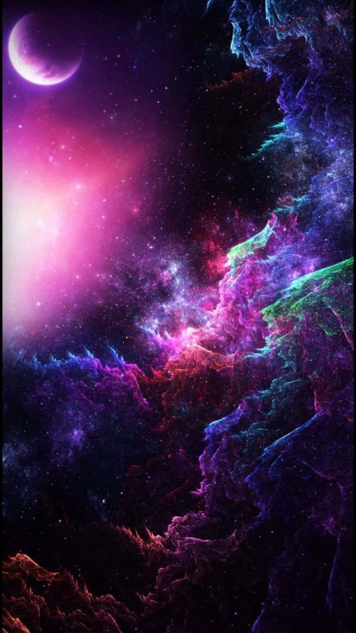 Explore The Wonders Of The Neon Galaxy Background