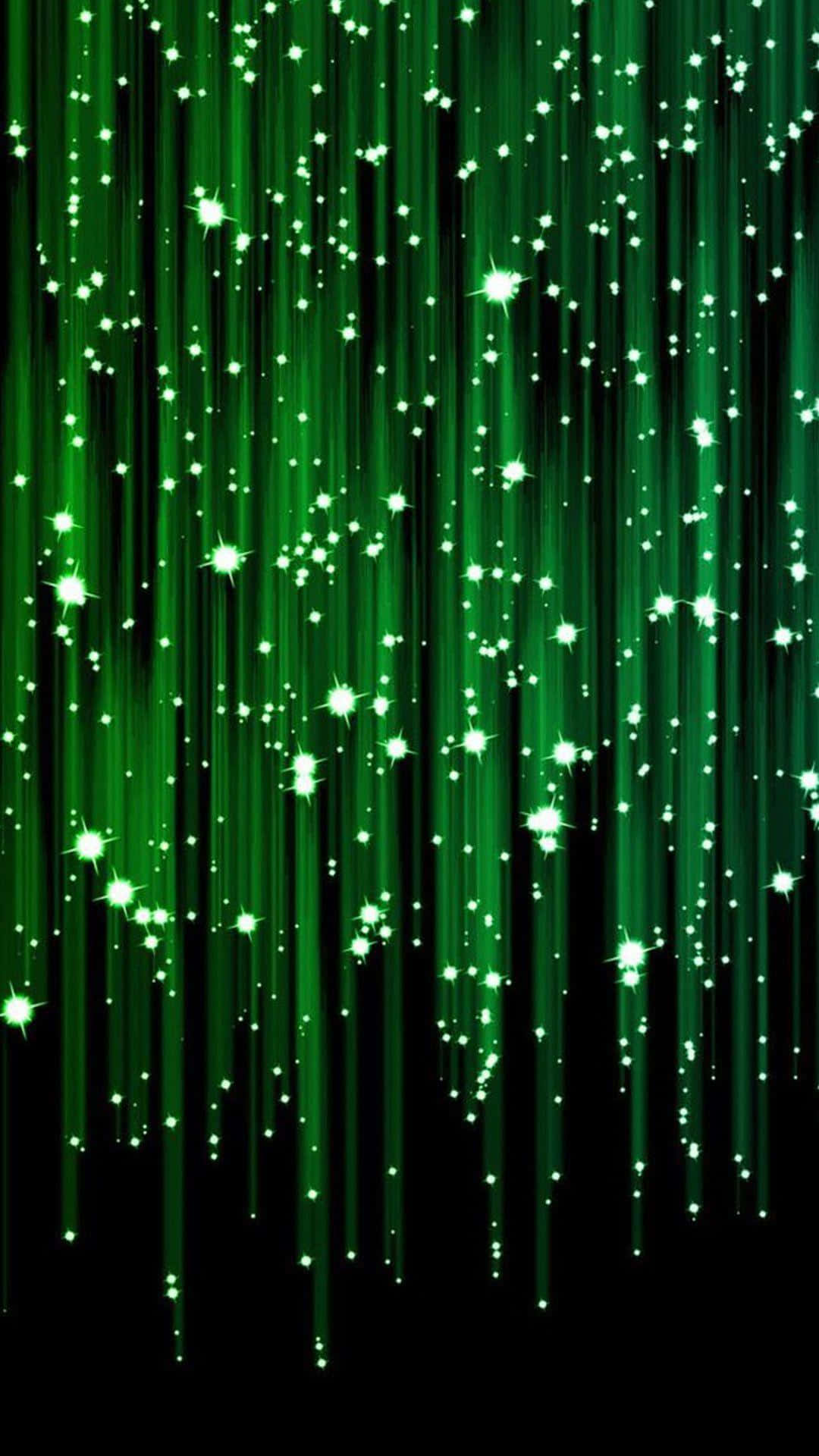 Explore The Wonders Of The Universe In Green Galaxy Background