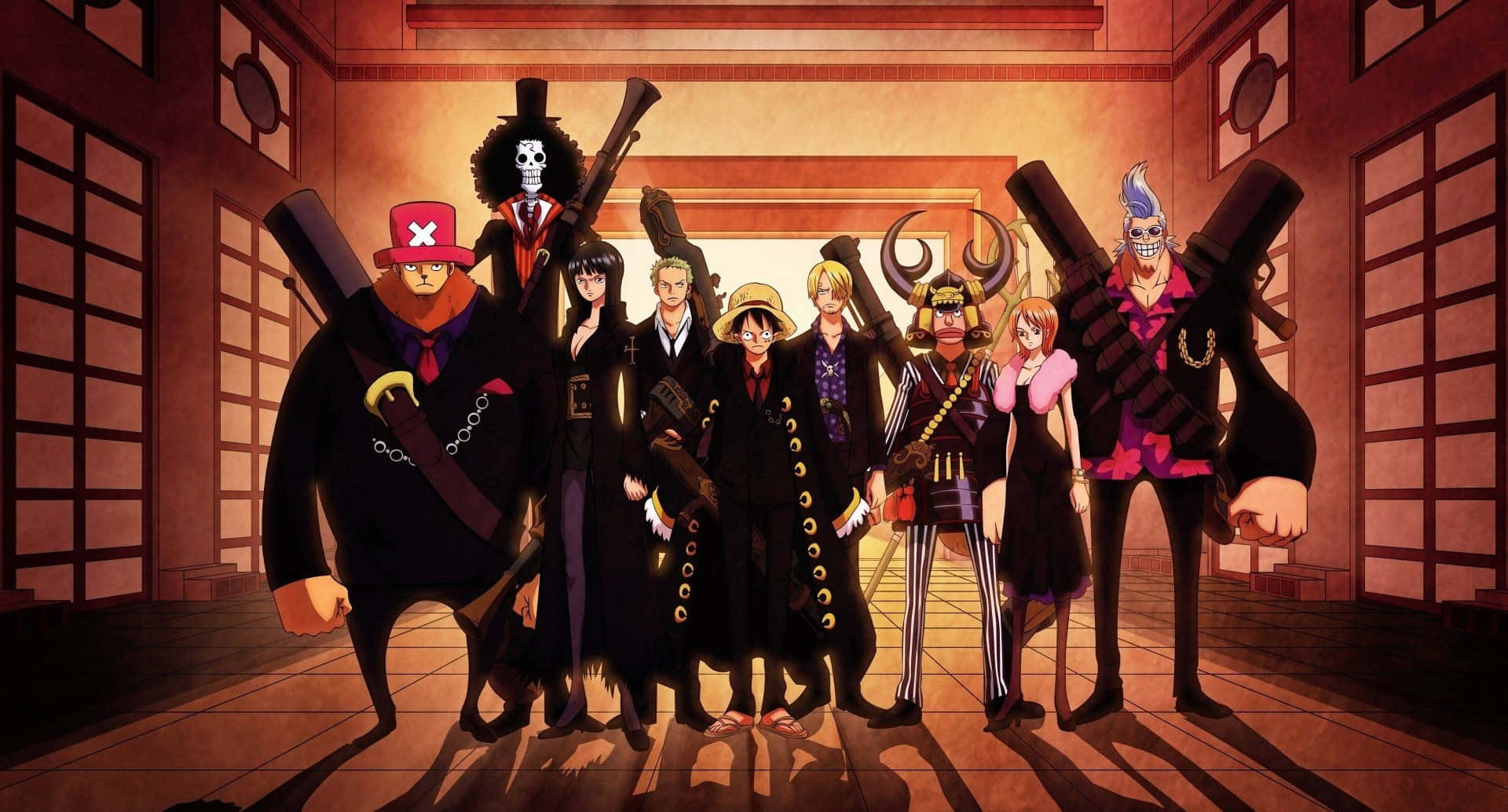 Explore The World In One Piece Chibi Background