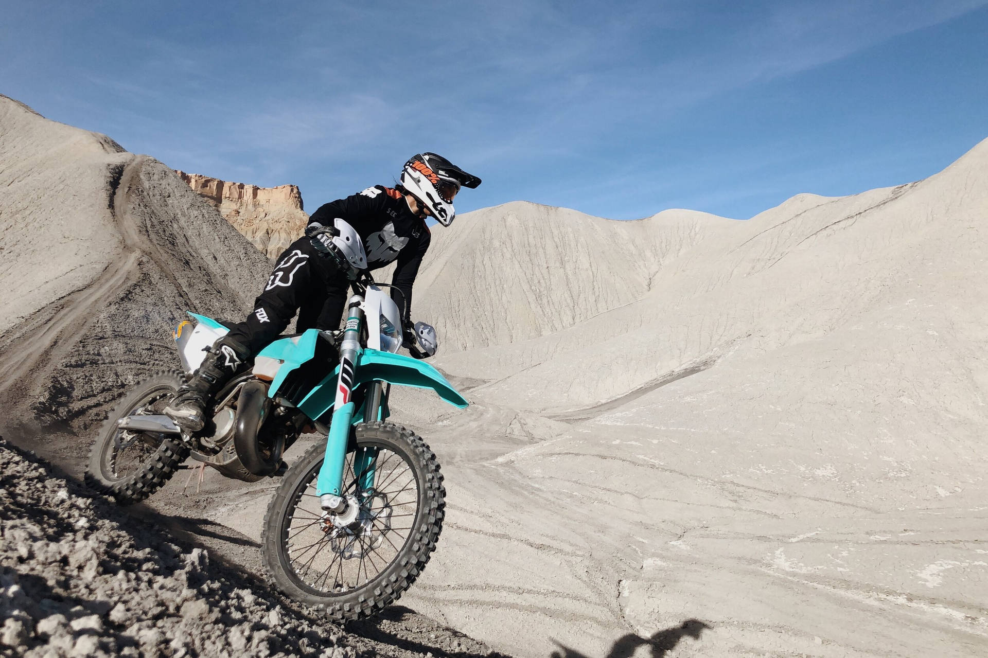 Explore The World Of Adventure On Your Own Terms With A Fox Dirt Bike Background