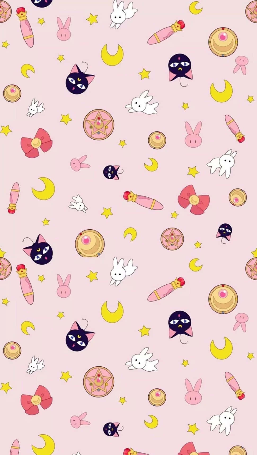 Explore The World Of Art With This Sailor Moon-inspired Pattern Background