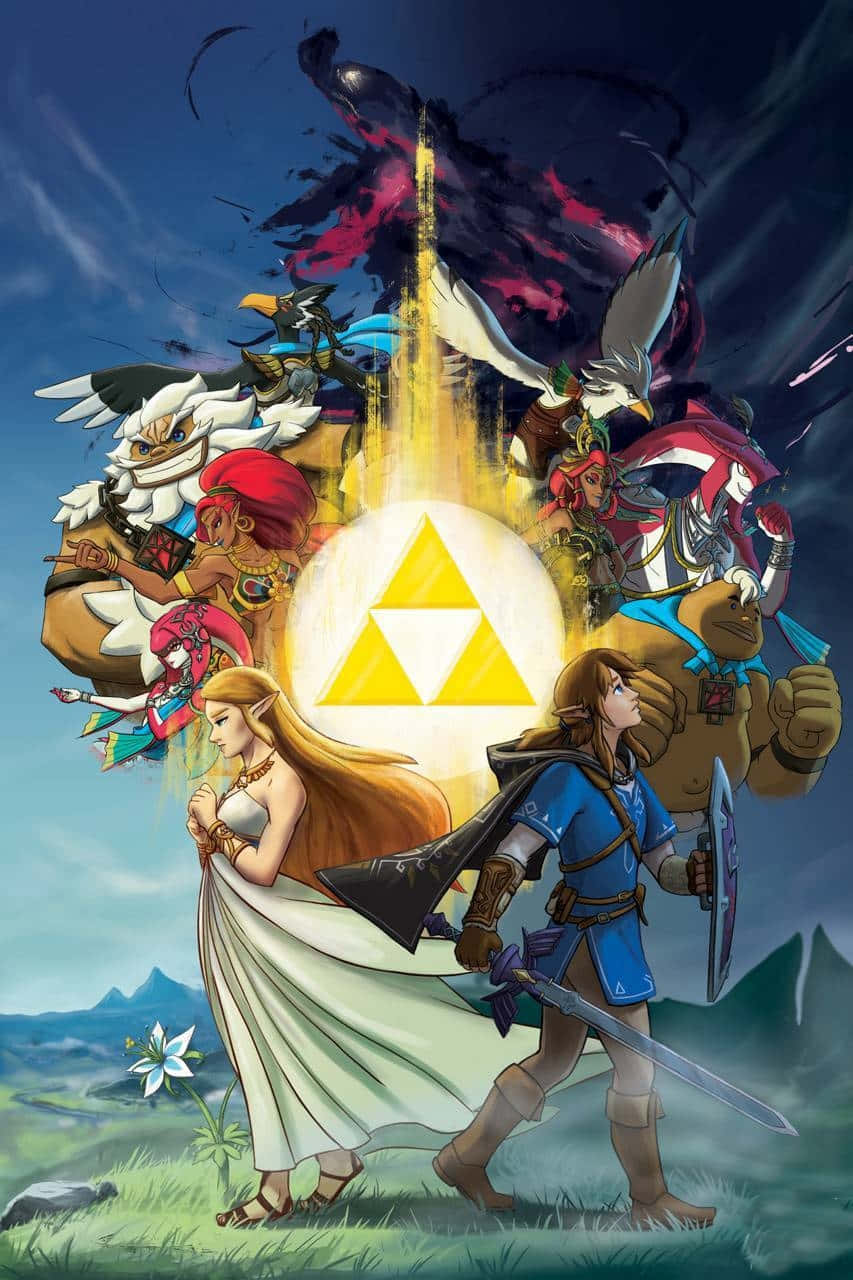 Explore The World Of Hyrule In The Legend Of Zelda: Breath Of The Wild Background