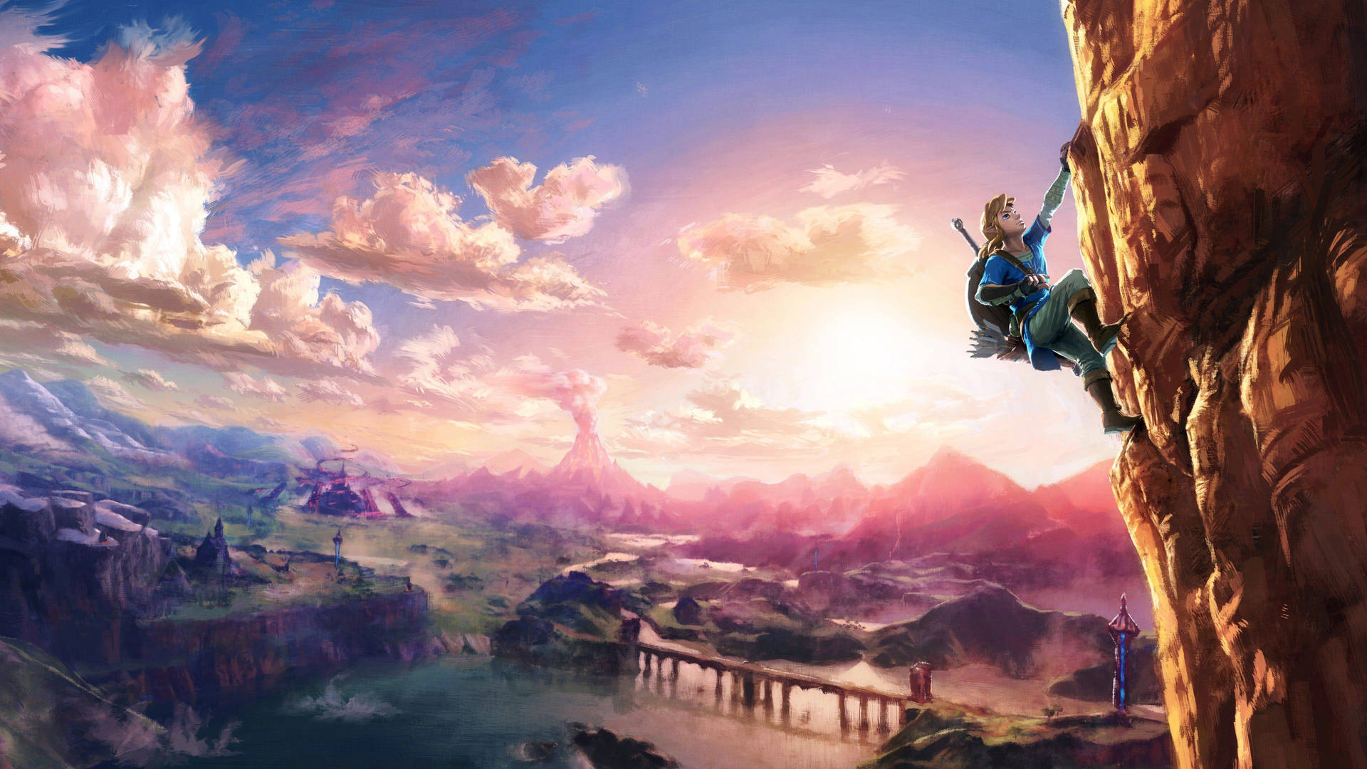 Explore The World Of The Legend Of Zelda In Breath Of The Wild Background