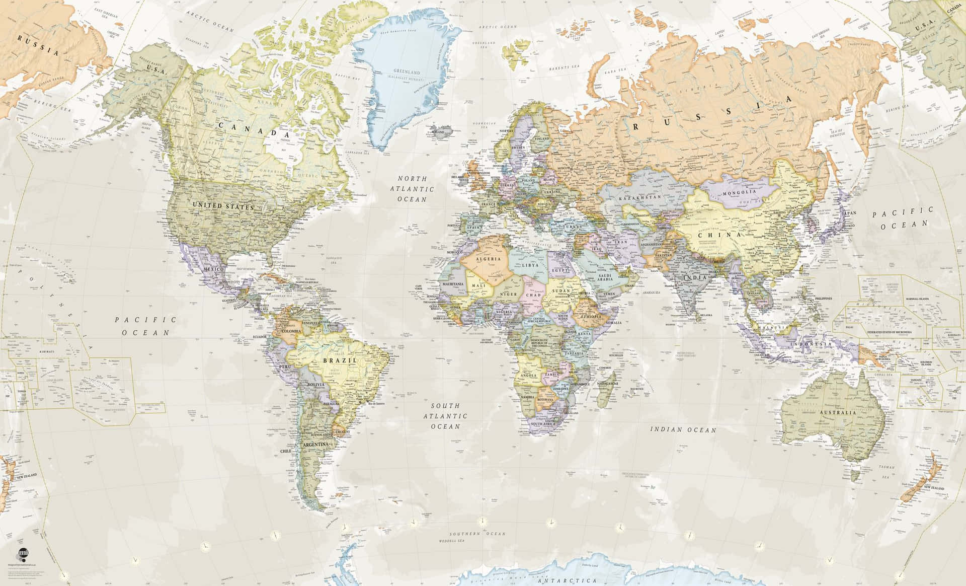 Explore The World With Our Aesthetic Map Background