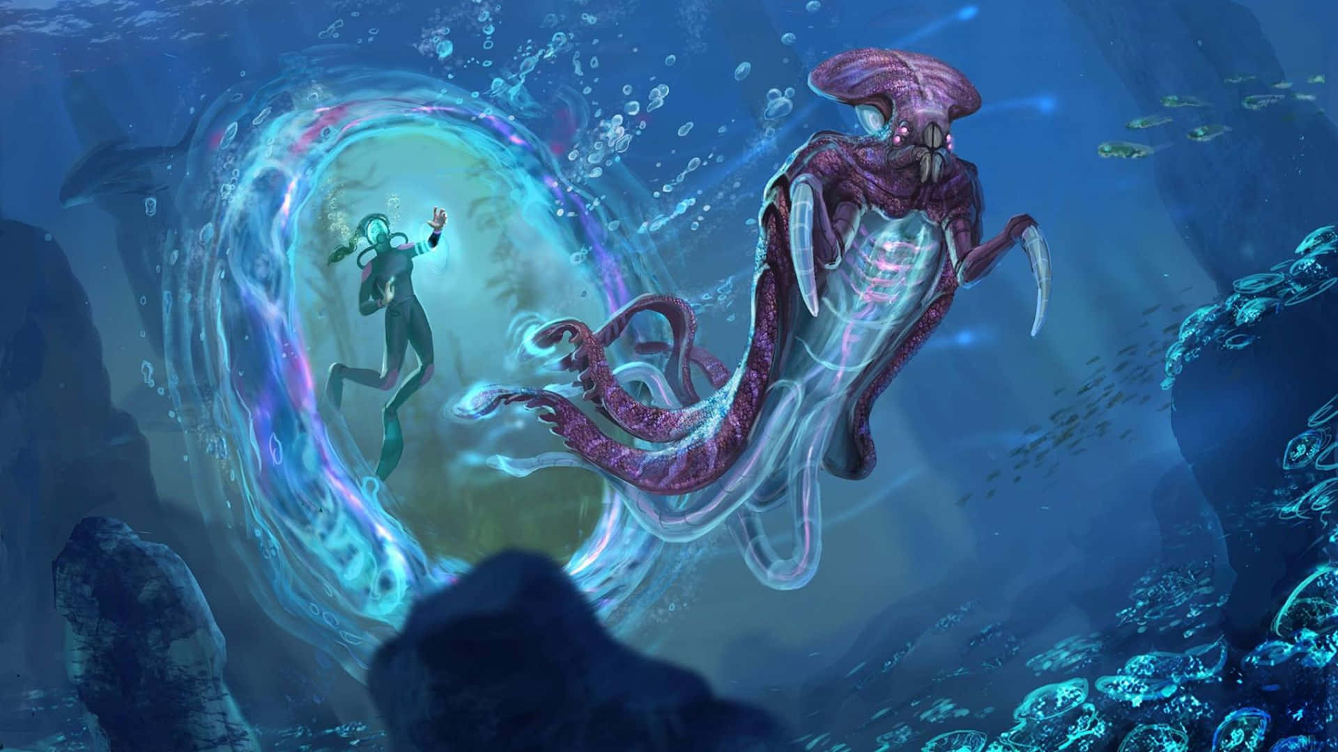 Explore The Wreckages & Dive Deep Into The World Of Subnautica 4k Background