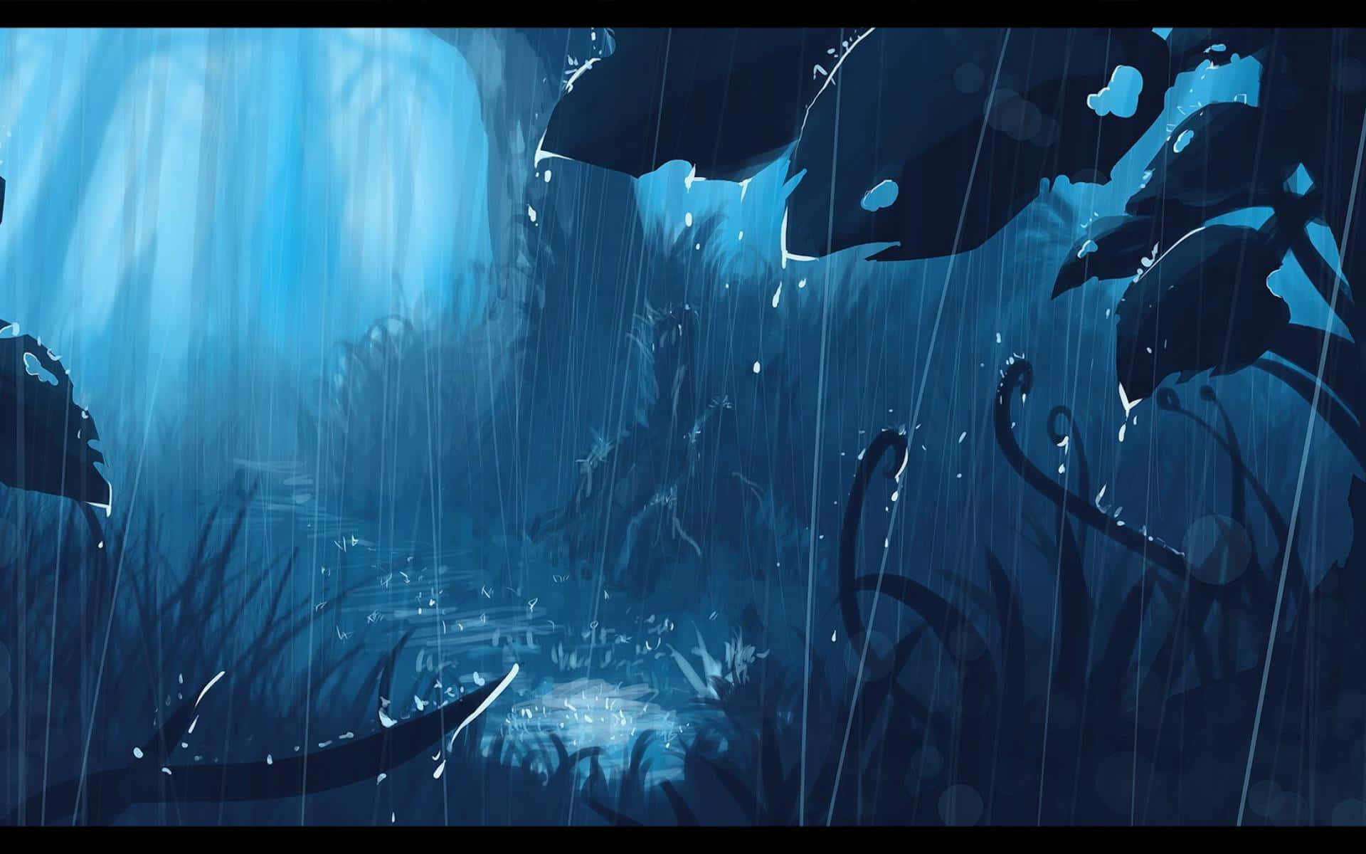 Exploring A Magical Anime Forest Background