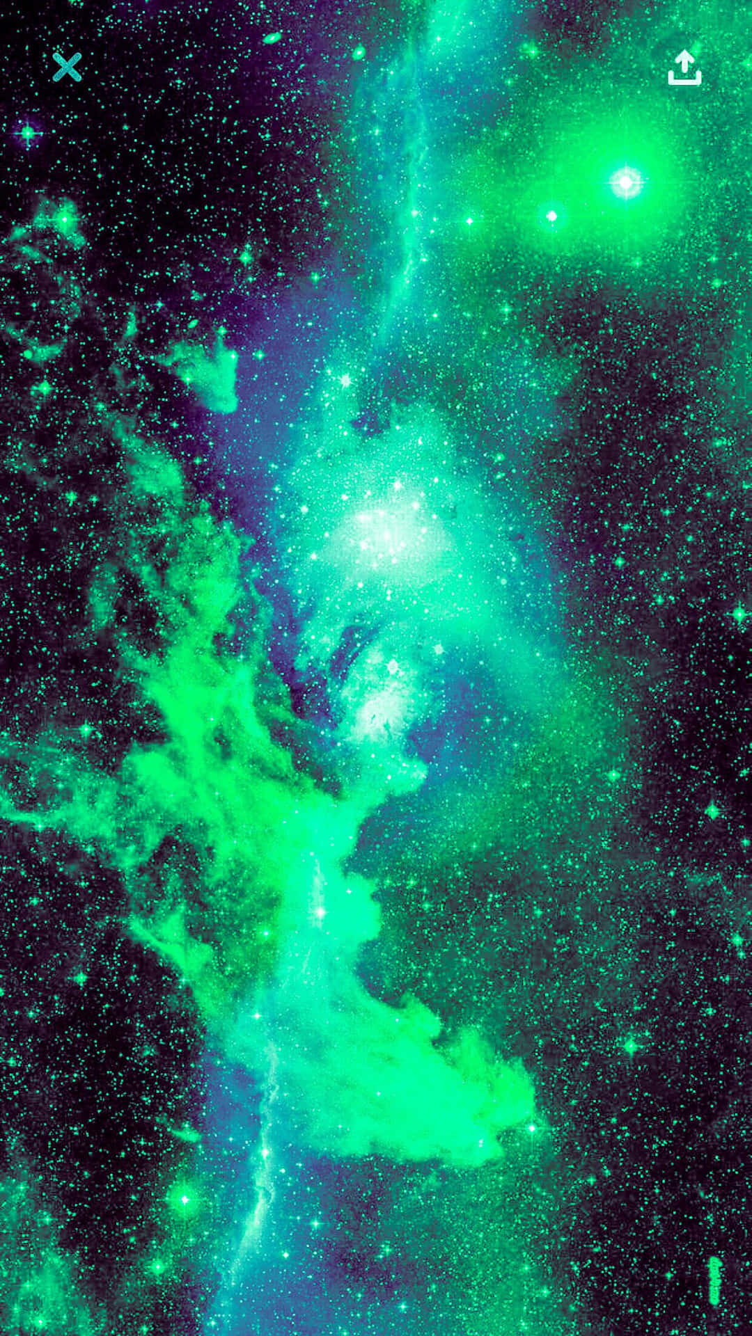 Exploring A Stunning And Vibrant Green And Blue Galaxy Background