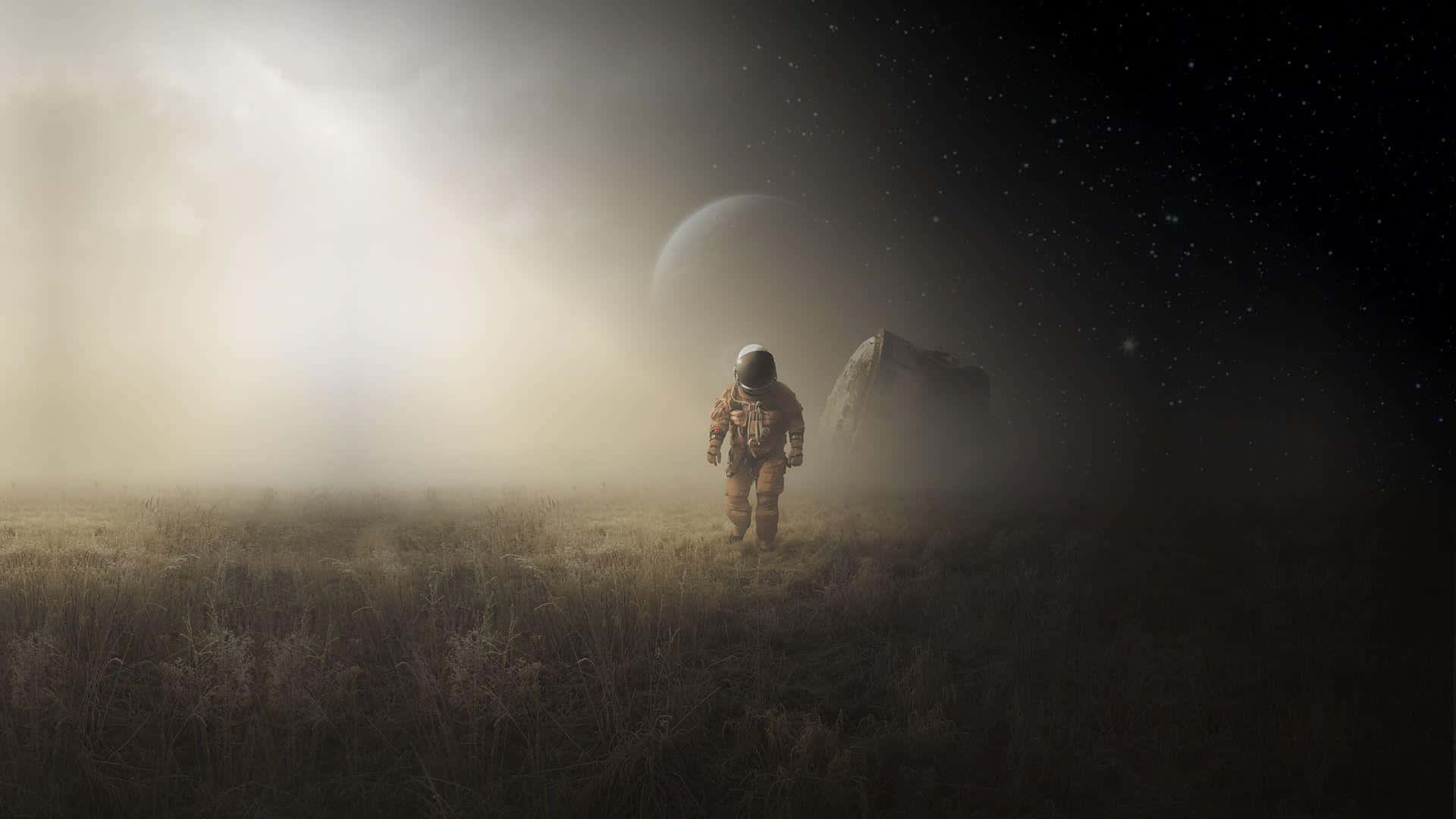 Exploring The Universe - An Astronaut In Outer Space Background