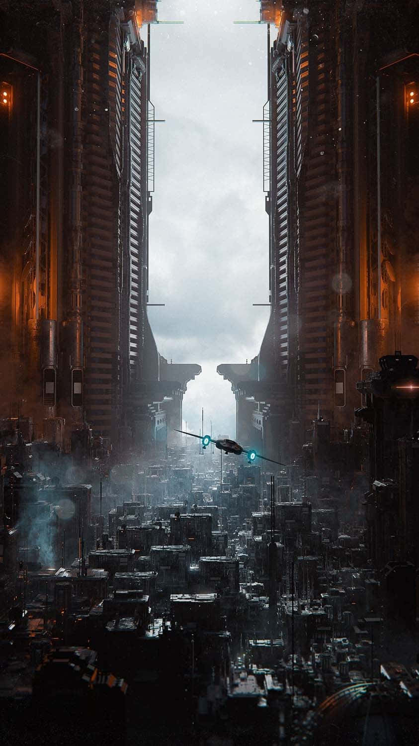 Exploring The Wonders Of A Futuristic City Background