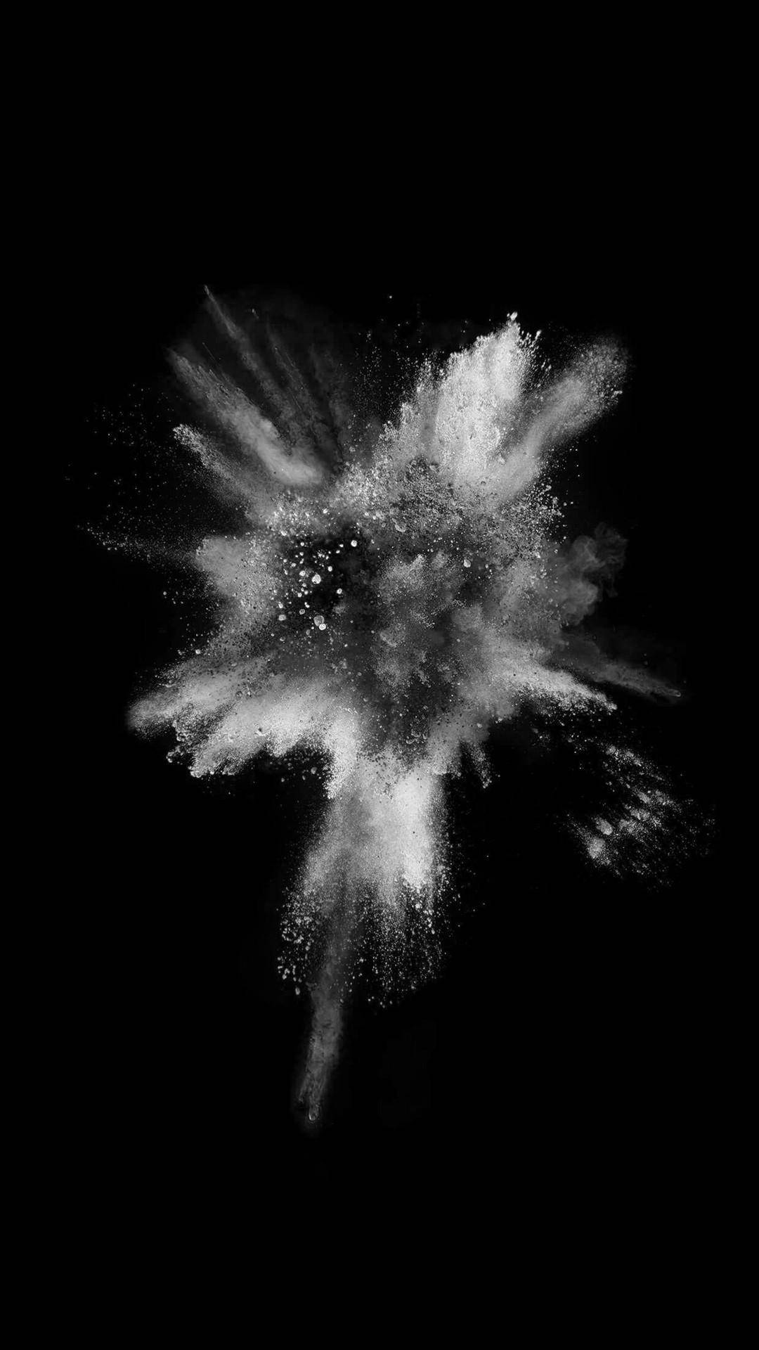 Explosion Solid Black Iphone Background