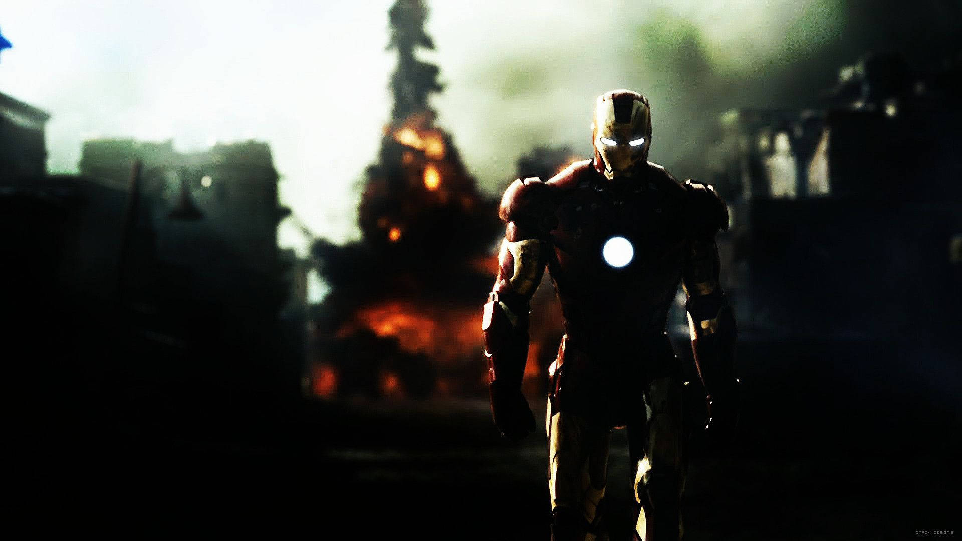 Explosions Iron Man Full Hd Background