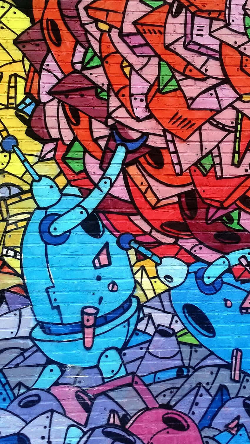 Explosive Colors Of Dope Graffiti Background