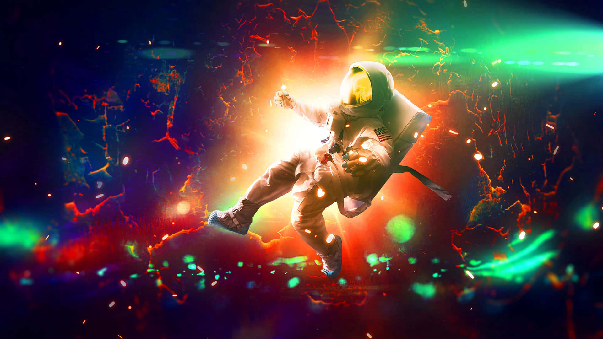 Explosive Energy Of Bright Colors Background