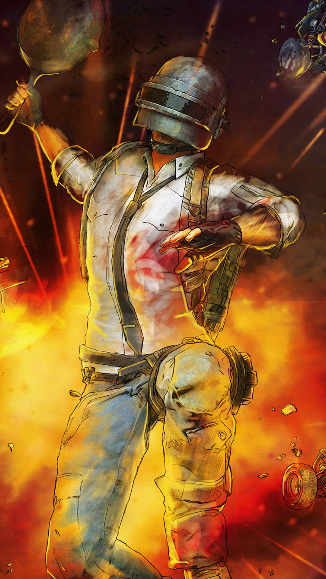 Explosive Pubg Lover Illustration Background