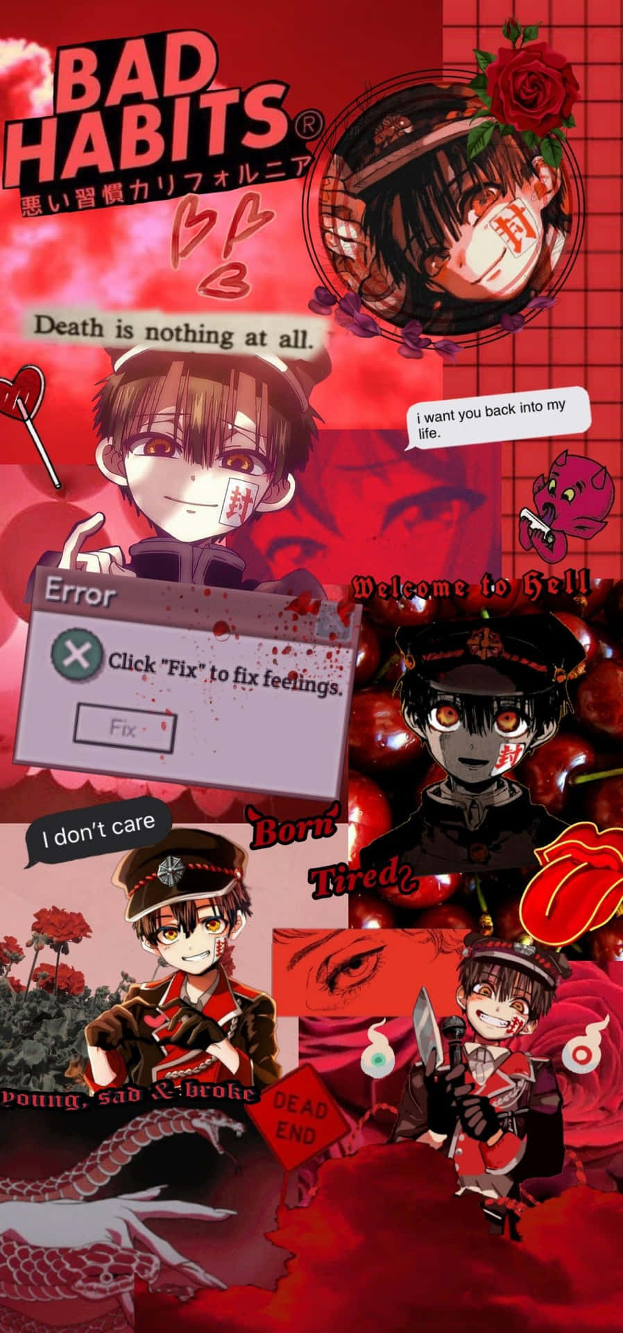 Express Yourself Through A Vibrant Anime Collage Aesthetic Background