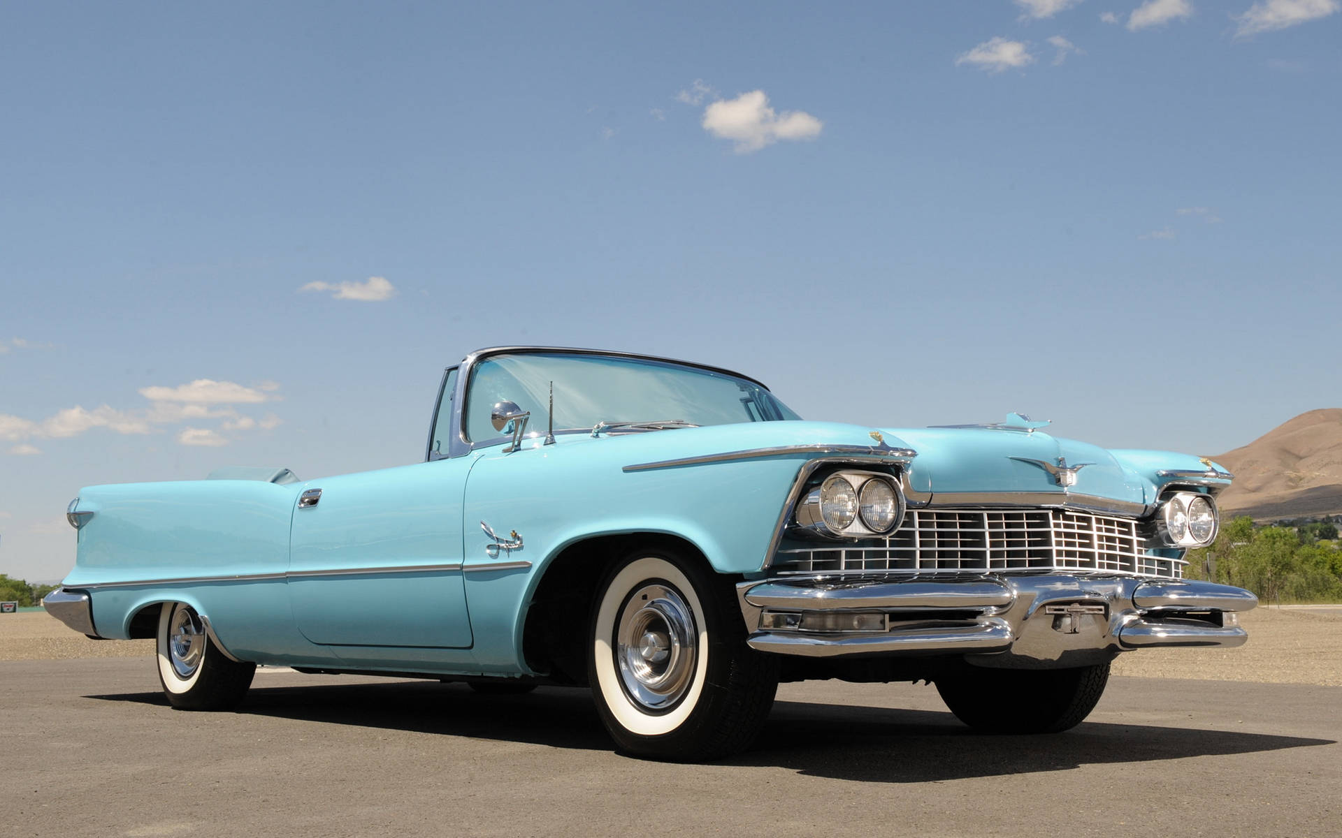 Exquisite 1958 Chrysler Imperial Convertible Background