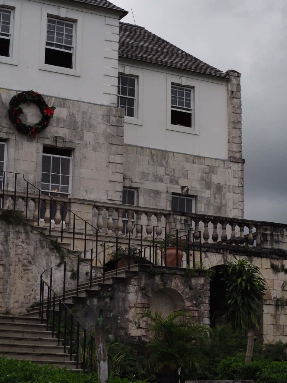 Exquisite Architecture Of Rose Hall Great House, Jamaica Background