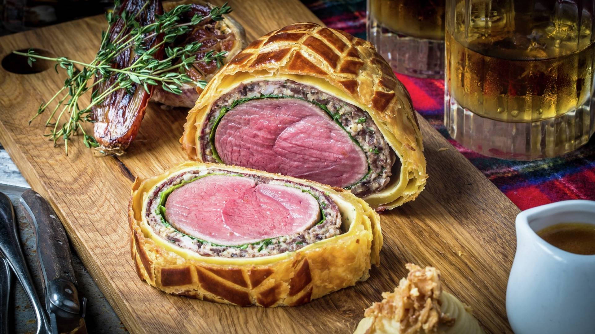 Exquisite Beef Wellington - A True Culinary Delight Background