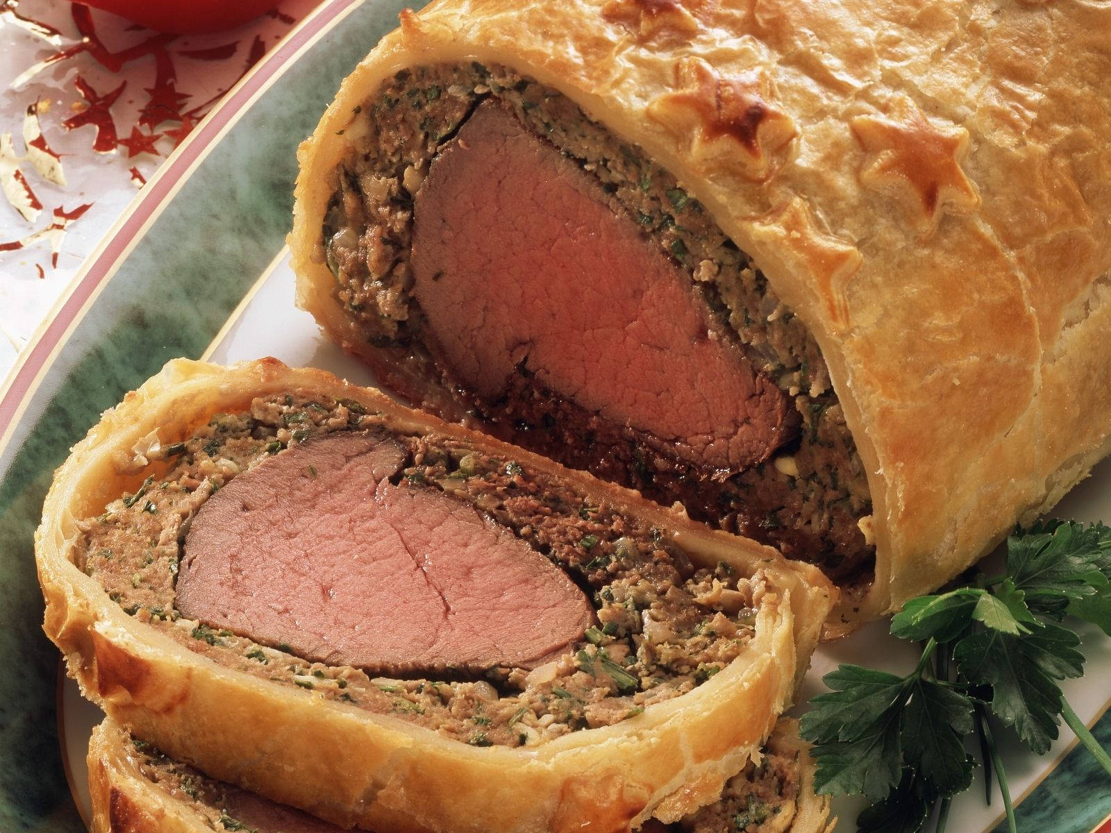 Exquisite Beef Wellington Preparation With Star Design