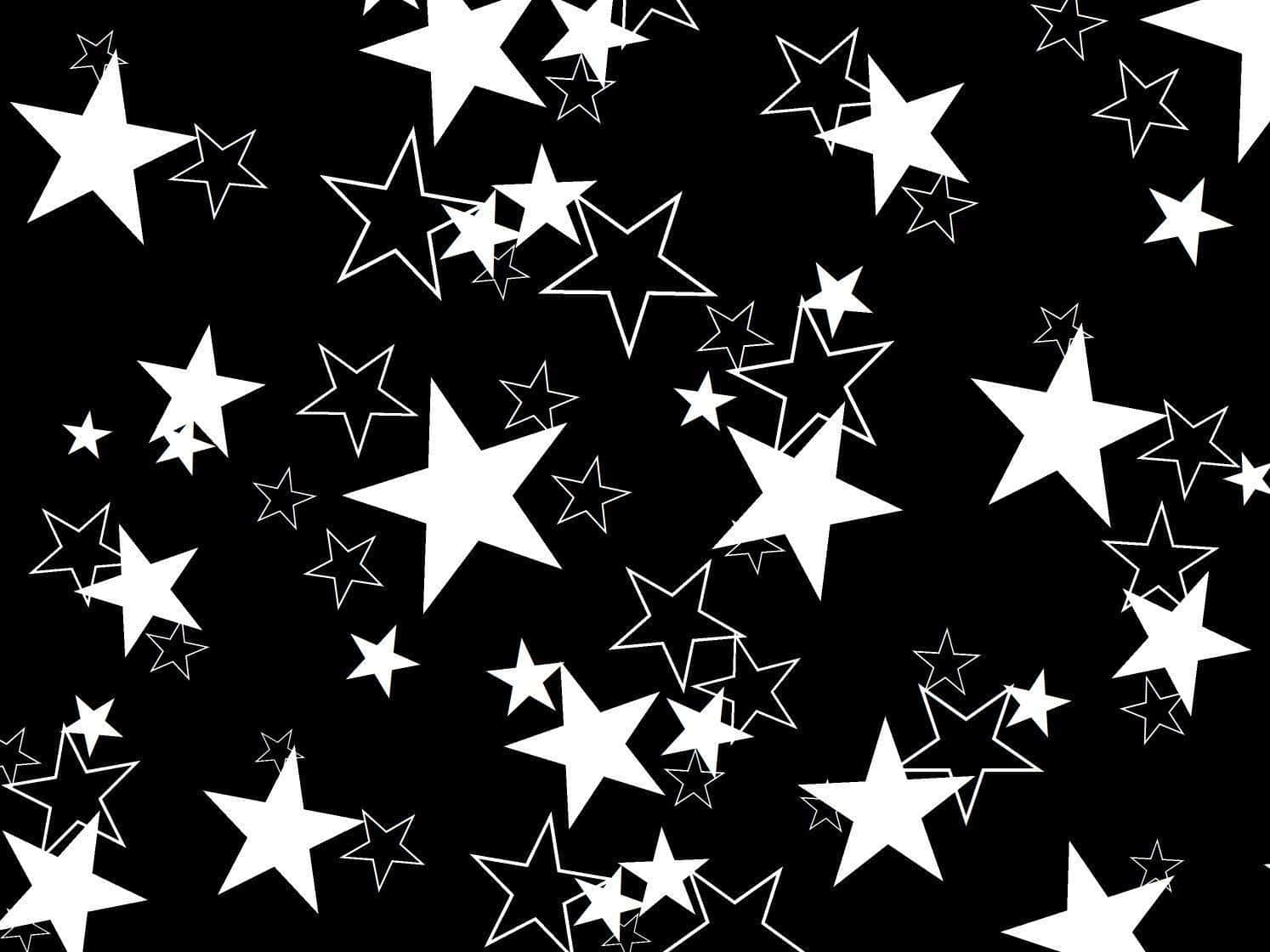 Exquisite Black And White Star Pattern