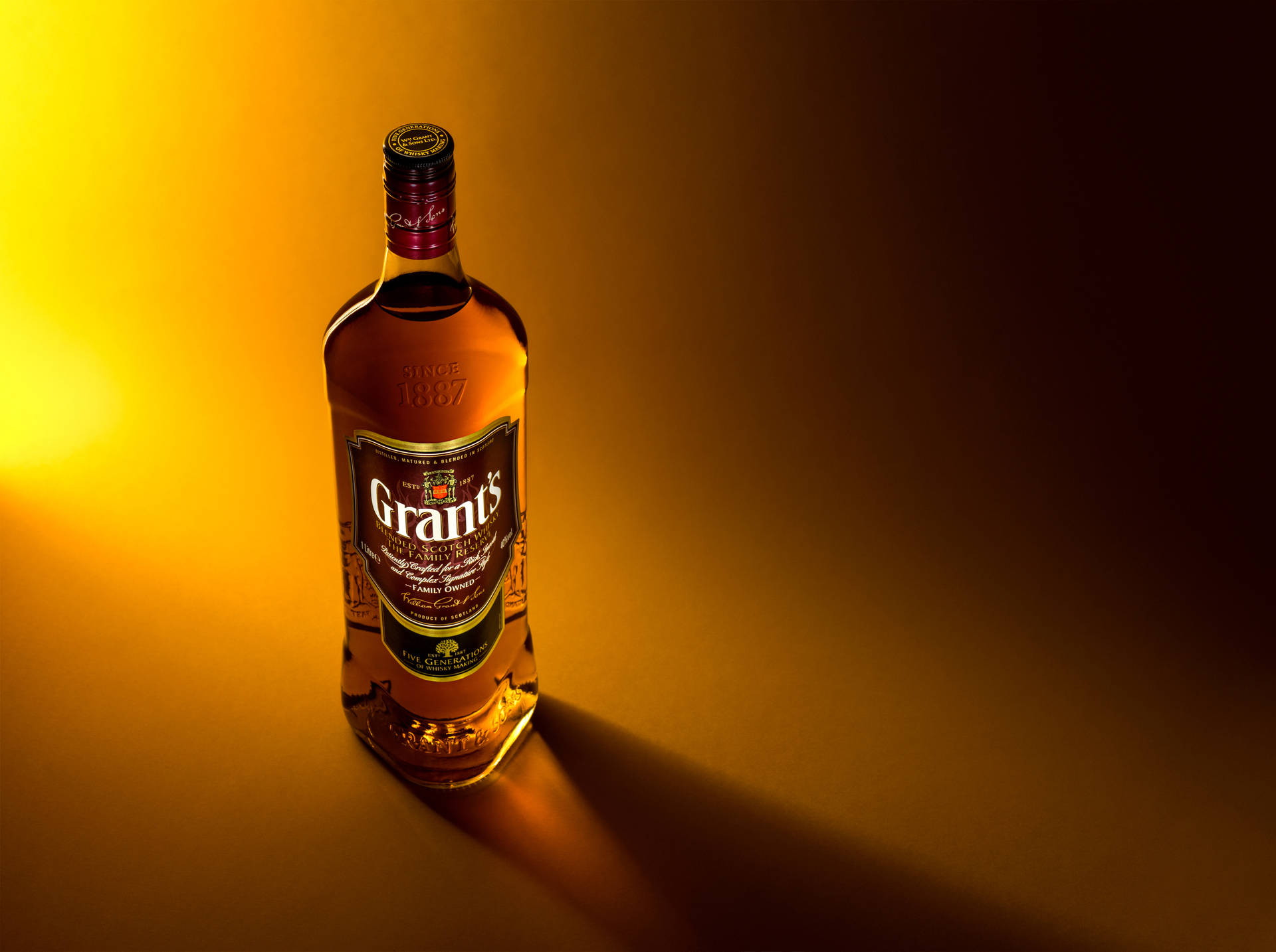 Exquisite Blend Of Grant's Blended Scotch Whisky Background